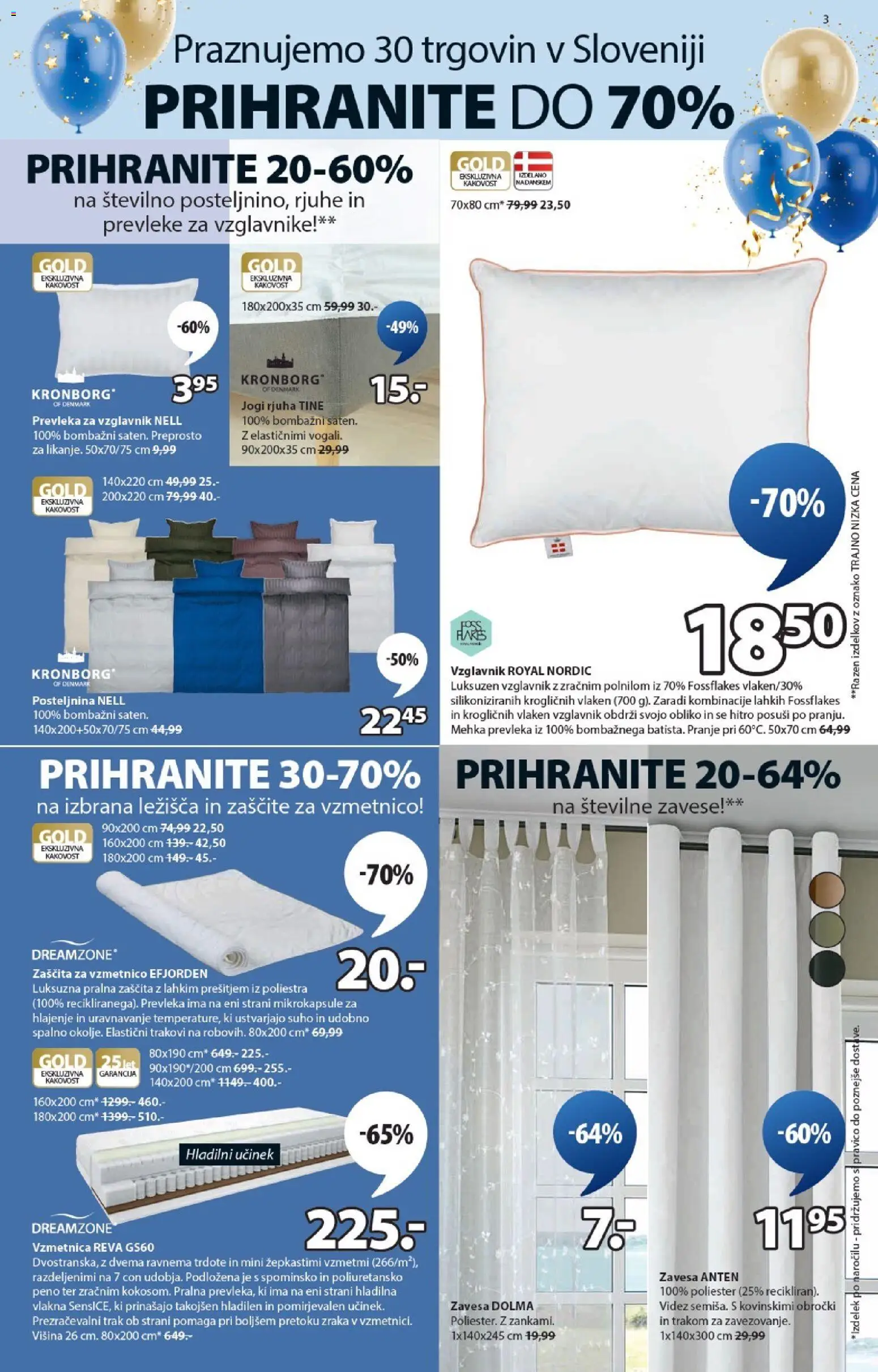 Novi JYSK katalog ponudbe – veljaven od 22.10.2025 | Stran: 3 | Izdelki: Vzglavnik, Zavese, Prevleka, Jogi
