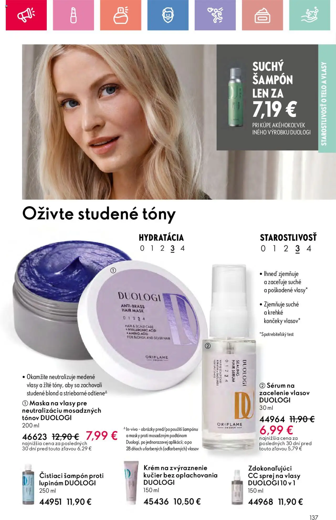 Katalóg Oriflame 9 2025 │ platný od 15.06.2025 | Strana: 137 | Produkty: Šampón, Maska na vlasy, Maska, Krém