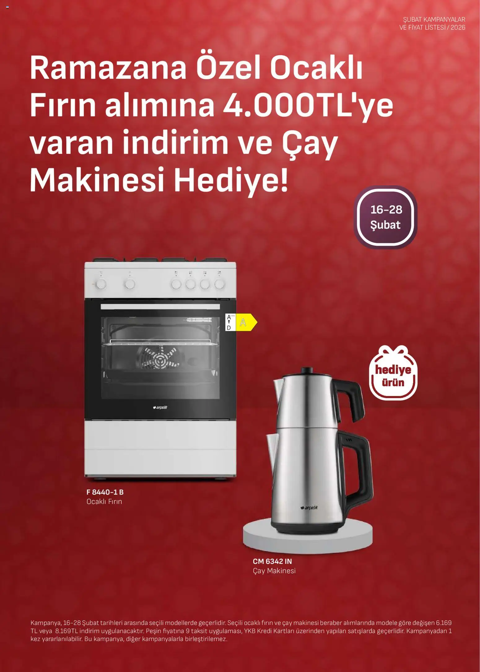 Arçelik Ankastre Kataloğu - 16.02.2026 tarihinden itibaren geçerlidir | Sayfa: 7 | Ürünler: Çay makinesi, Çay, Fırın