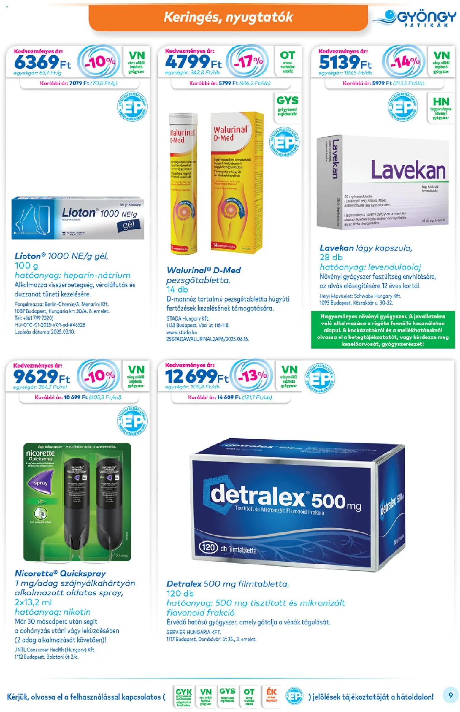 Gyöngy Patikák akciós ujság - amely érvényes a következő dátumtól: 01.11.2025 | Oldal: 9