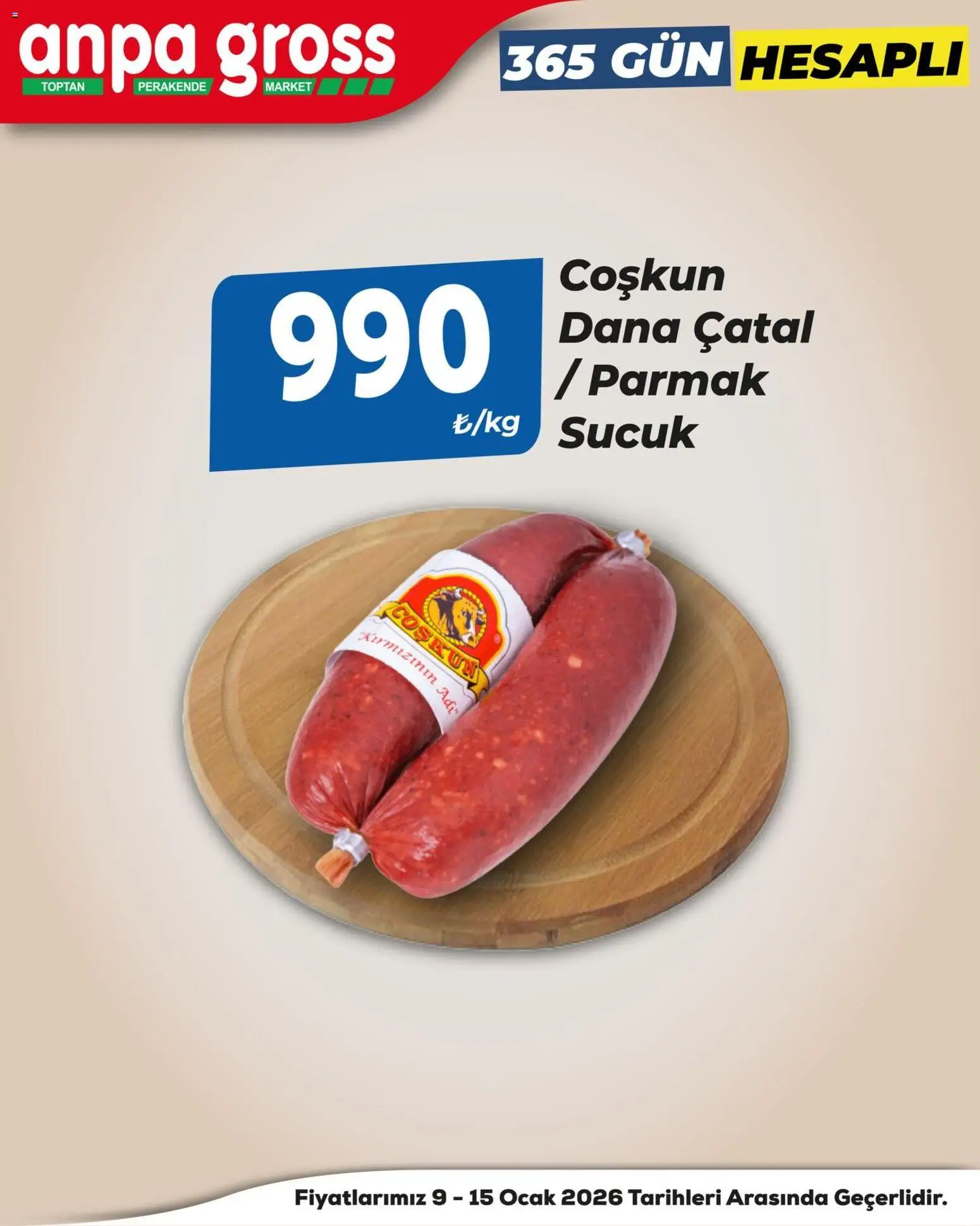 Anpa Gross Katalog - 09.01.2026 tarihinden itibaren geçerlidir | Sayfa: 7 | Ürünler: Çatal, Ocak, Sucuk
