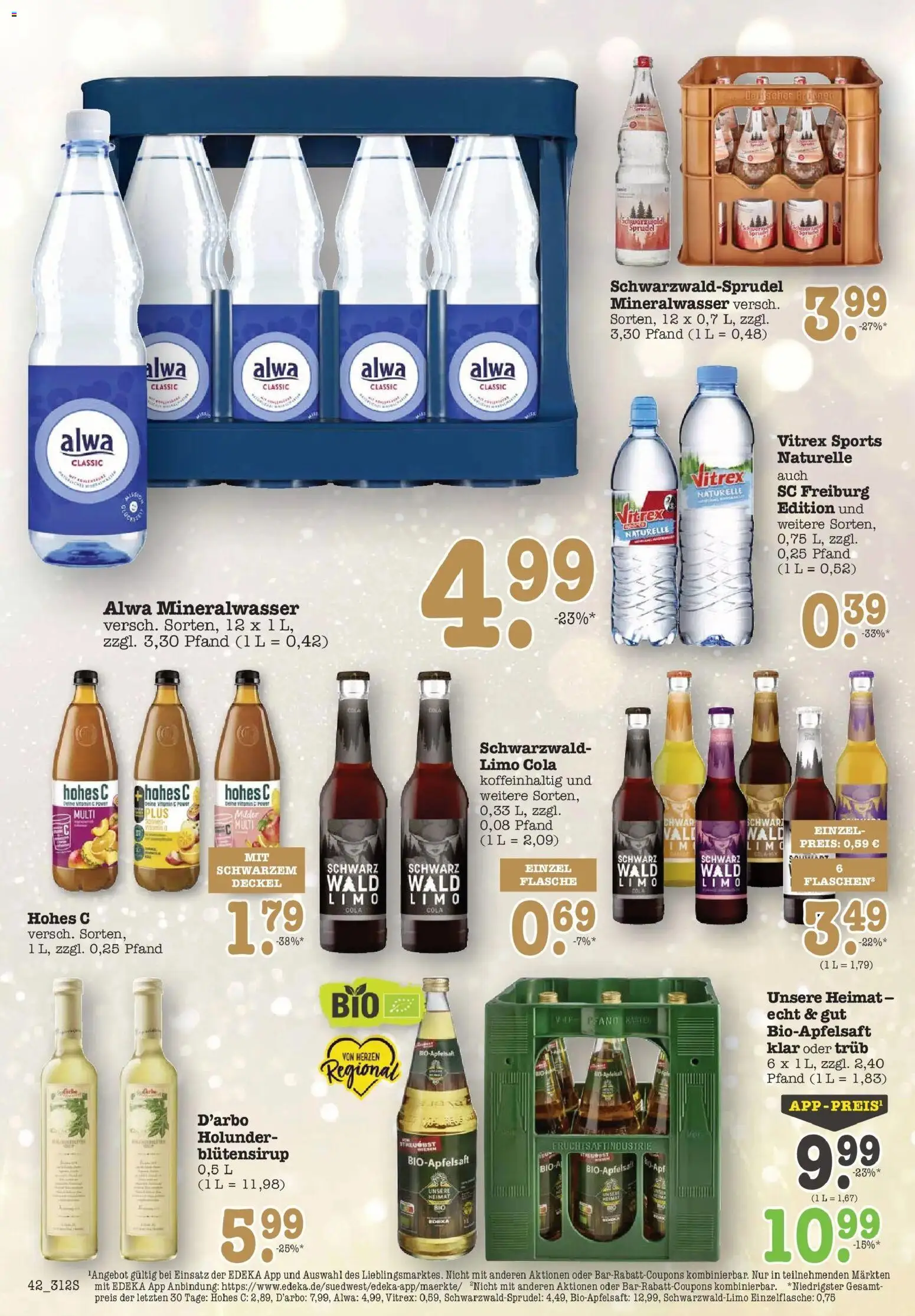 Edeka prospekt Bühlertal	 – gültig ab 15.12.2025 | Seite: 44 | Produkte: Cola, Mineralwasser, Apple, Hohes c