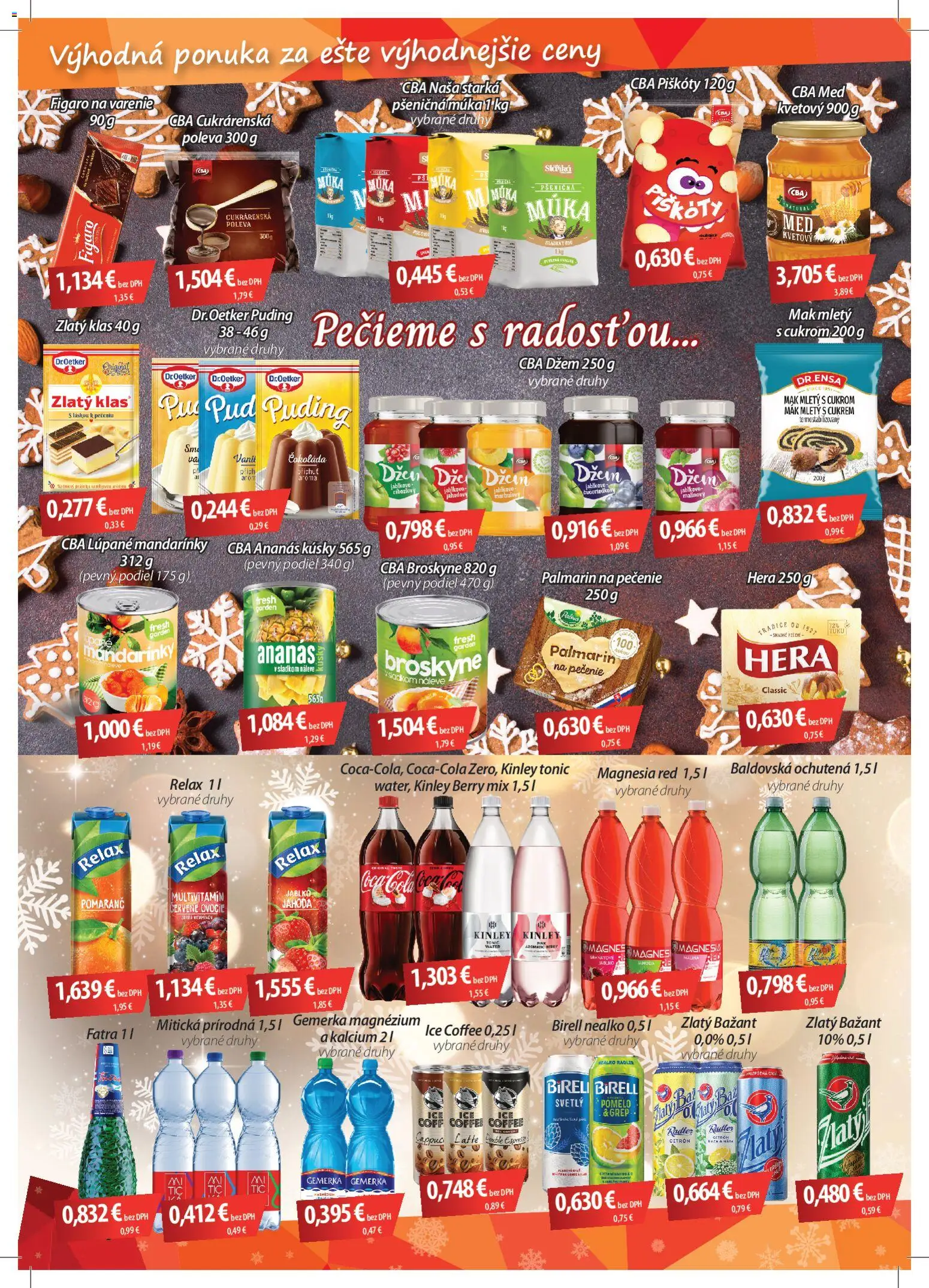 Nové CBA Verex akcie – leták je platný od 01.12.2025 | Strana: 2 | Produkty: Pšeničná múka, Radler, Palmarin, Ananás