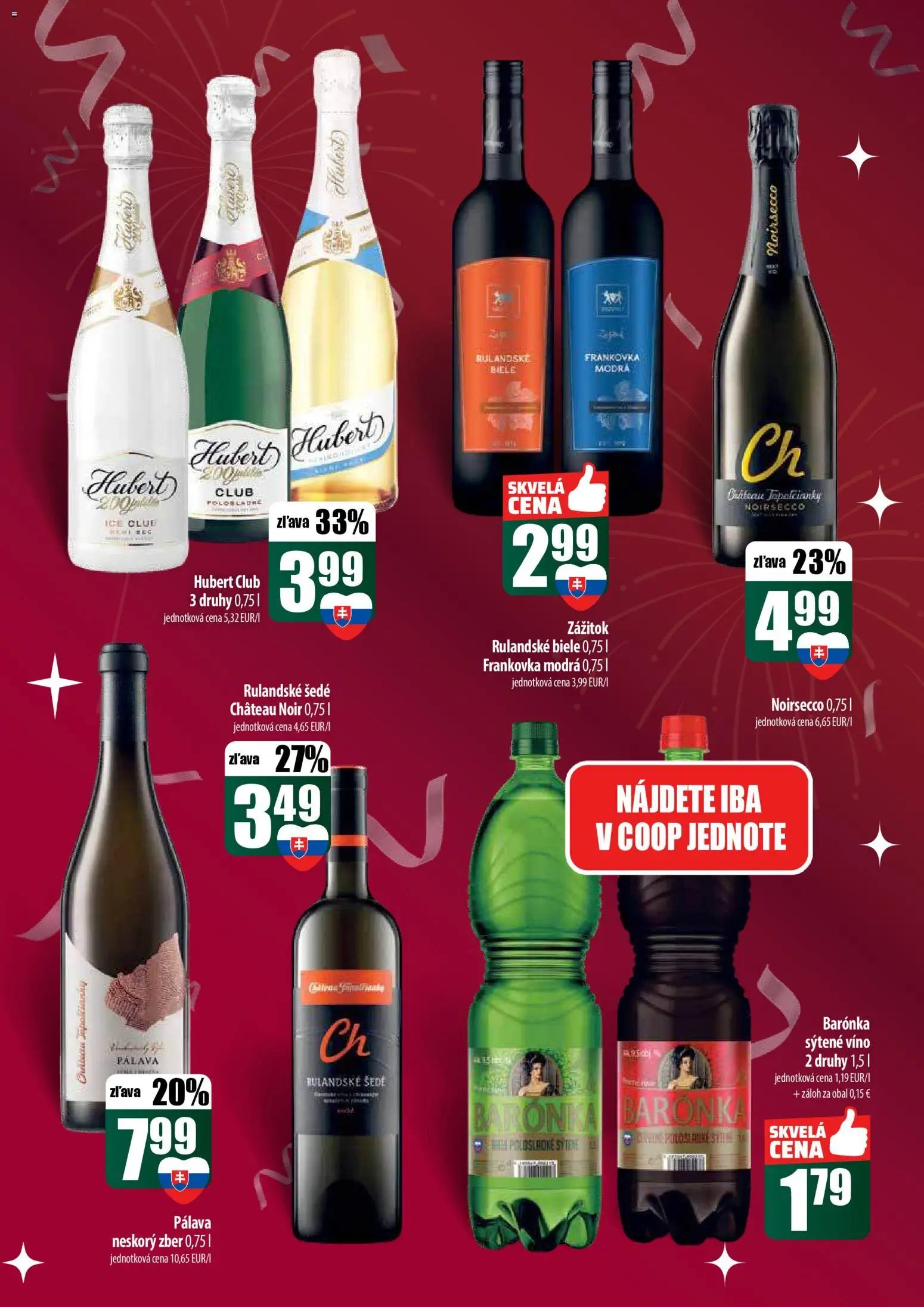 Nové COOP Jednota akcie – leták je platný od 22.12.2025 | Strana: 52 | Produkty: Víno
