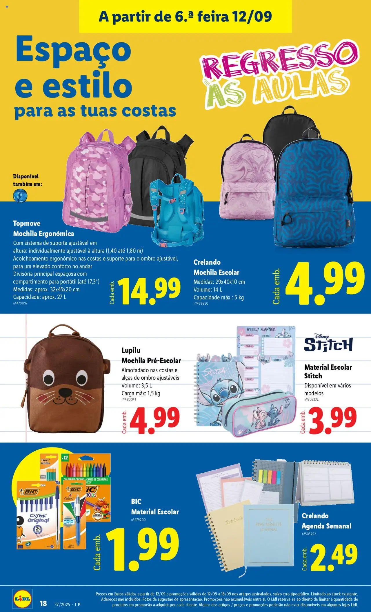 Lidl Novidades │ válido de 08.09.2025 | Página: 18 | Produtos: Mochila, Notebook