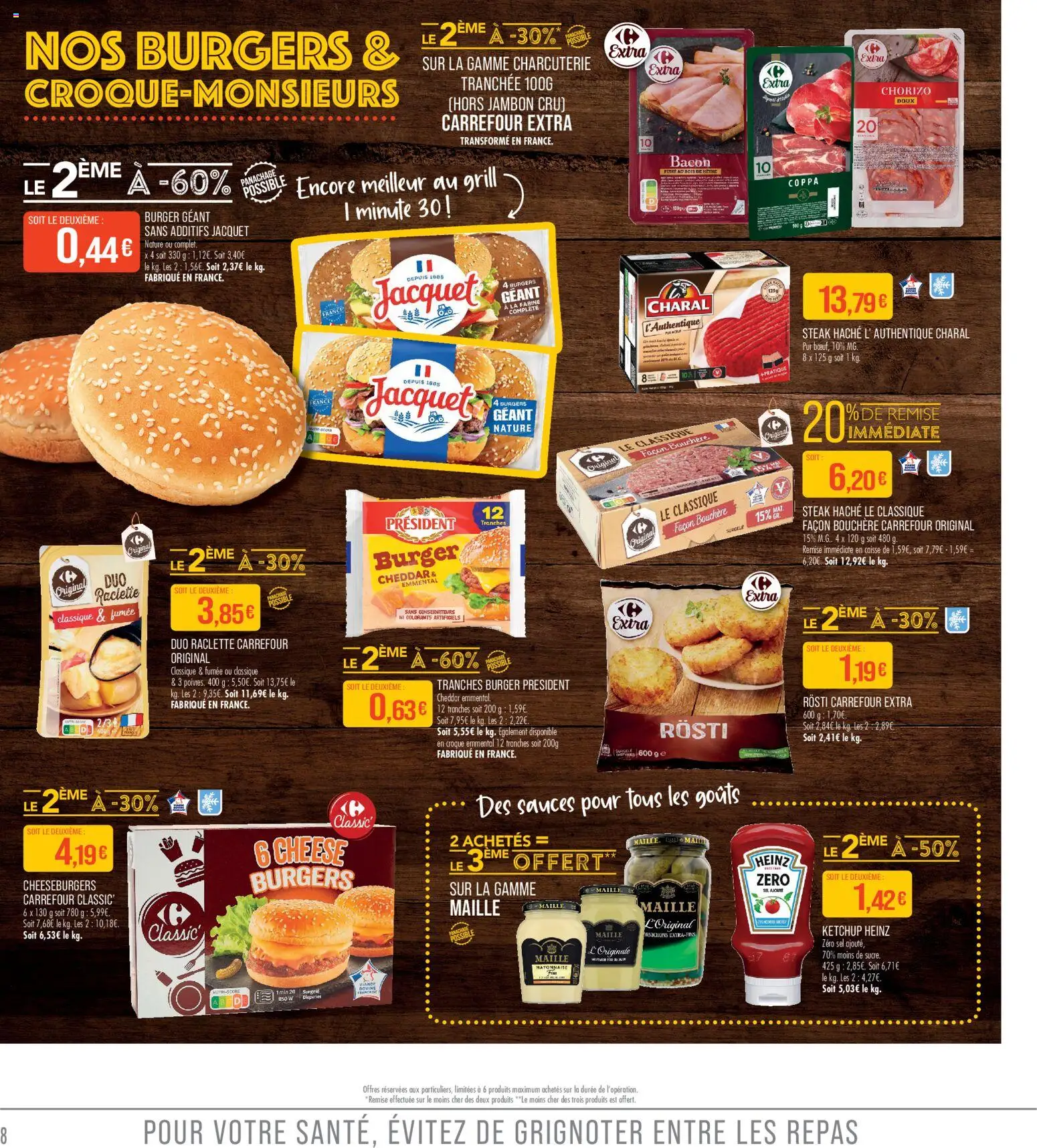 {H1} | Page: 8 | Produits: Chorizo, Raclette, Mayonnaise, Jambon