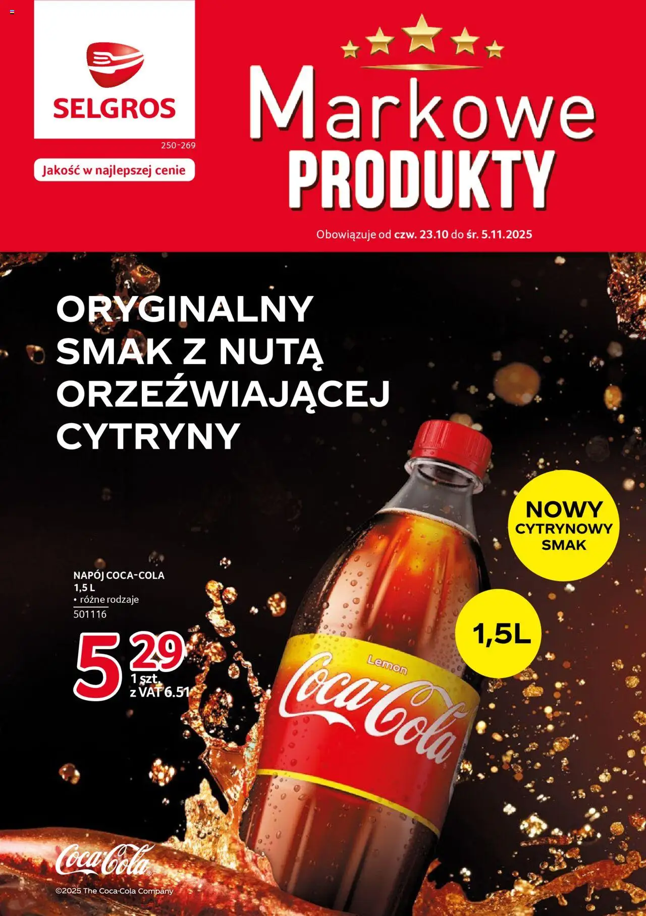 Selgros cash&carry Gazetka - Markowe produkty od 23.10.2025 | Strona: 1 | Produkty: Cytryny
