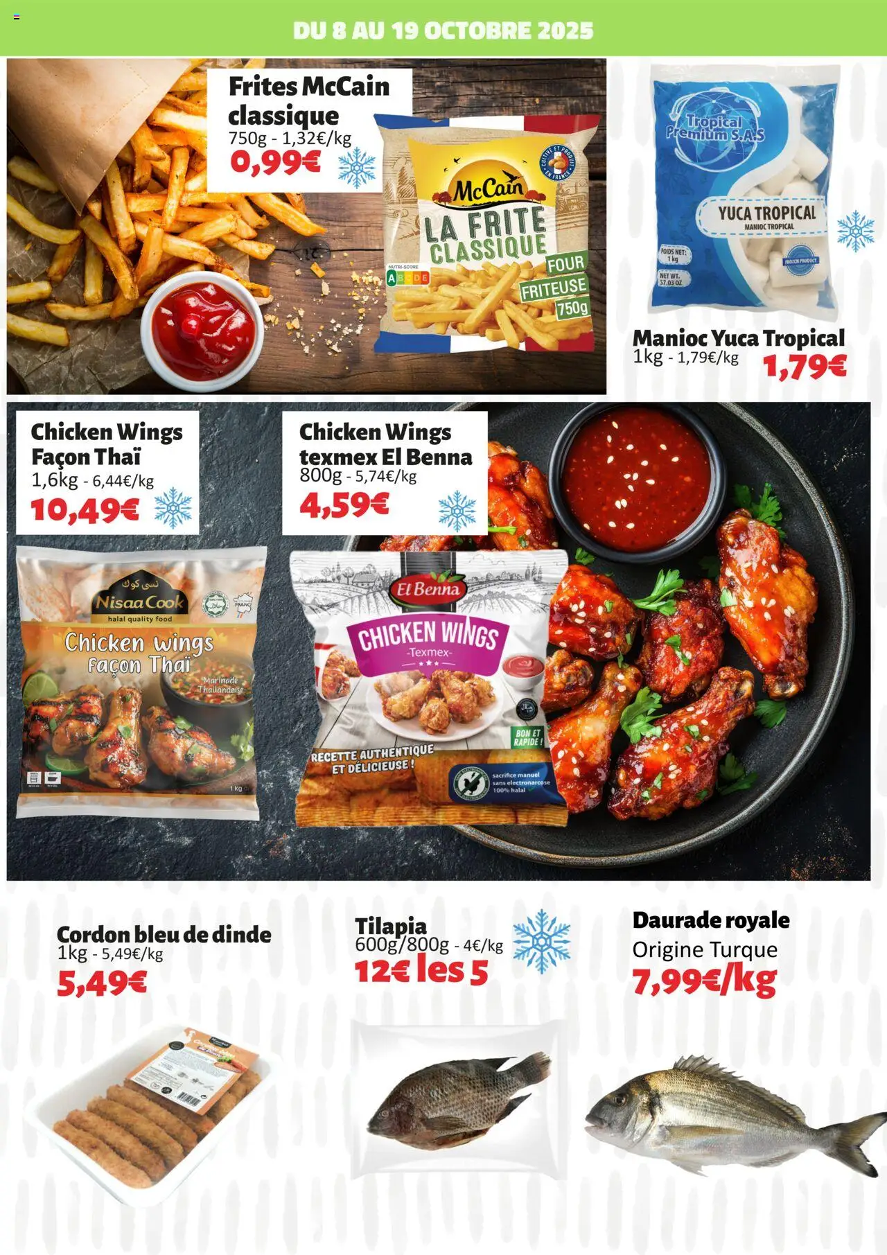 {H1} | Page: 8 | Produits: Frites, Daurade, Cordon bleu, Daurade royale