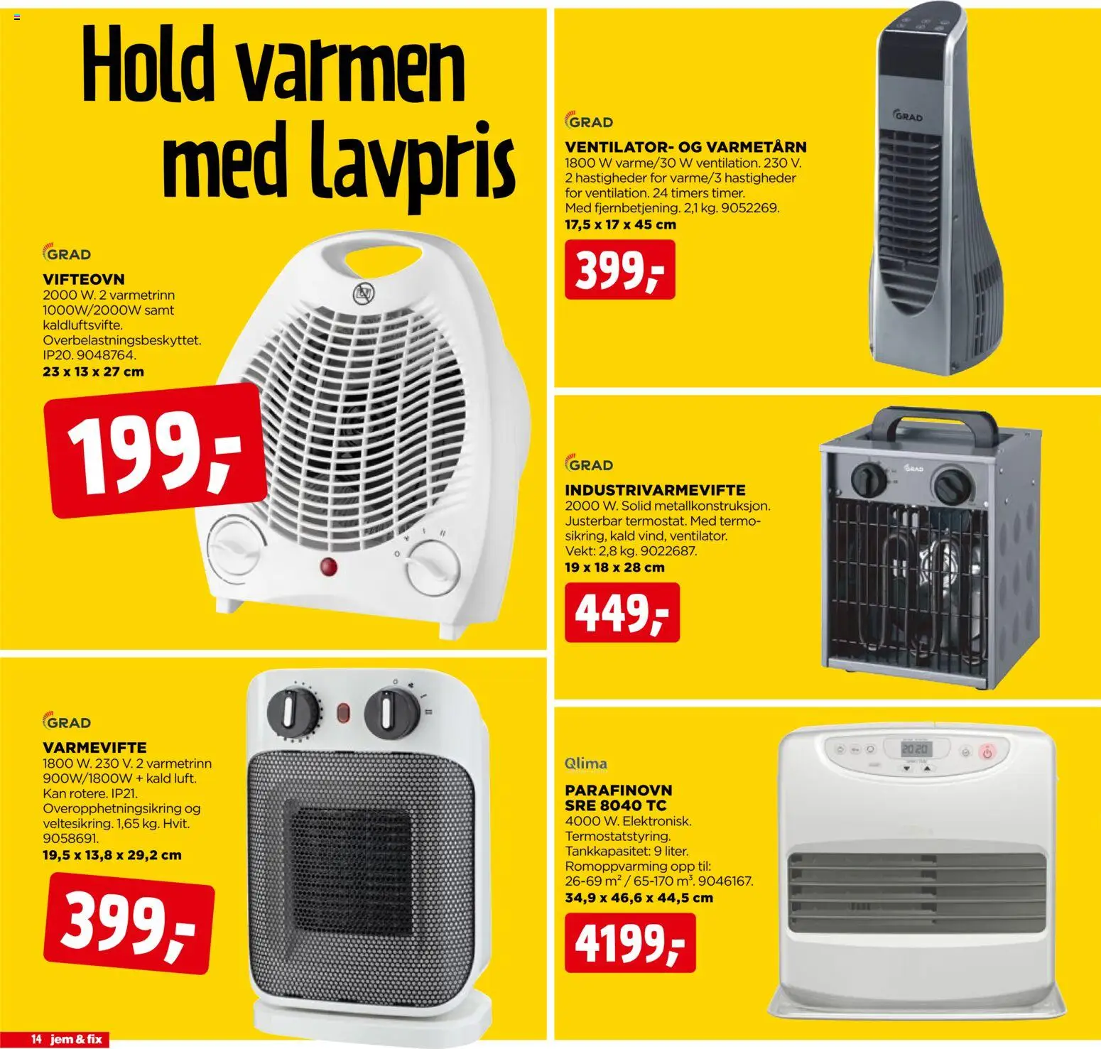 {H1} | Side: 14 | Produkter: Vifteovn, Vekt