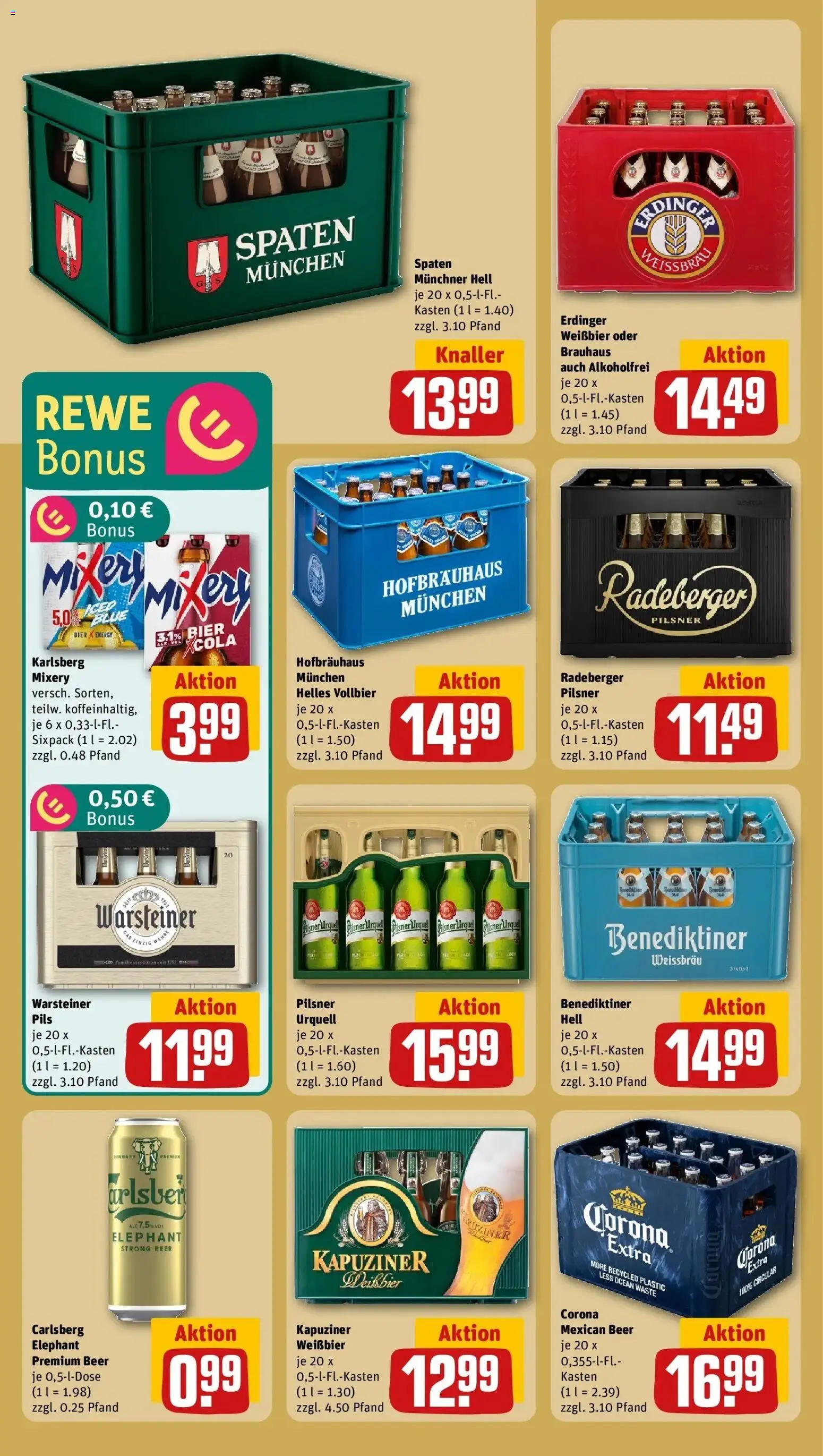 Rewe prospekt Schwabmünchen	 – gültig ab 22.02.2026 | Seite: 21 | Produkte: Erdinger, Pils, Warsteiner, Mixery