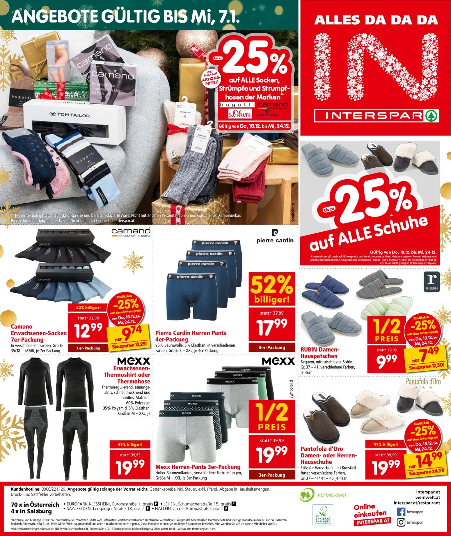 Interspar Flugblatt - Salzburg gültig ab 18.12.2025 | Seite: 24 | Produkte: Hausschuhe, Strumpfhose