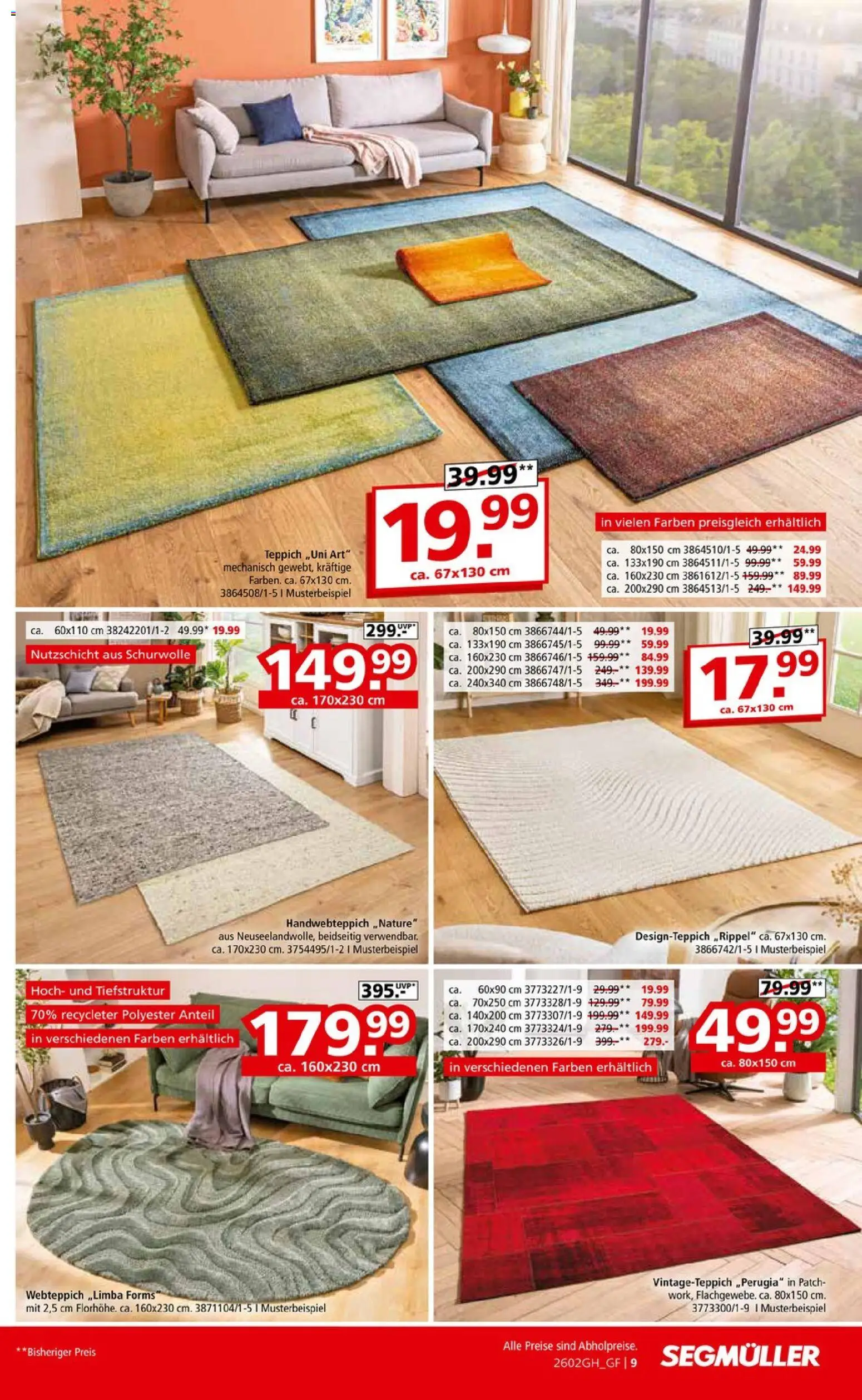 Segmüller Highlight Angebote – gültig ab 31.01.2026 | Seite: 17 | Produkte: Teppich
