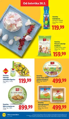 Favorina Uskršnji zec, Od tamne ili mlečne čokolade 200 g; 1 kg = 2250.- - pregled Lidl kataloga - važi od 26.02.2026 | Strana: 46