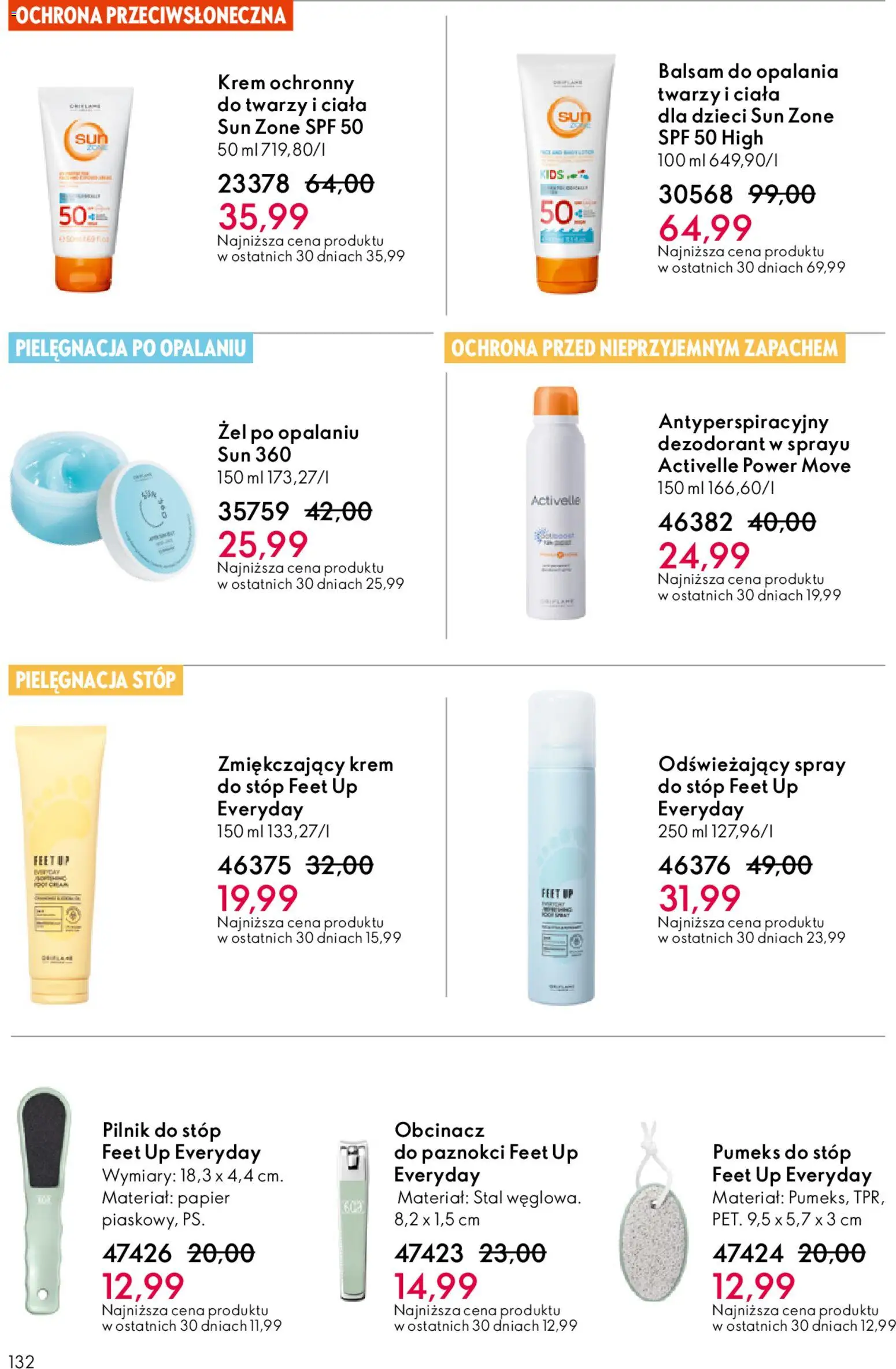 Oriflame Katalog 6 2026 od 15.04.2026 | Strona: 132 | Produkty: Krem, Dezodorant, Spray do stóp