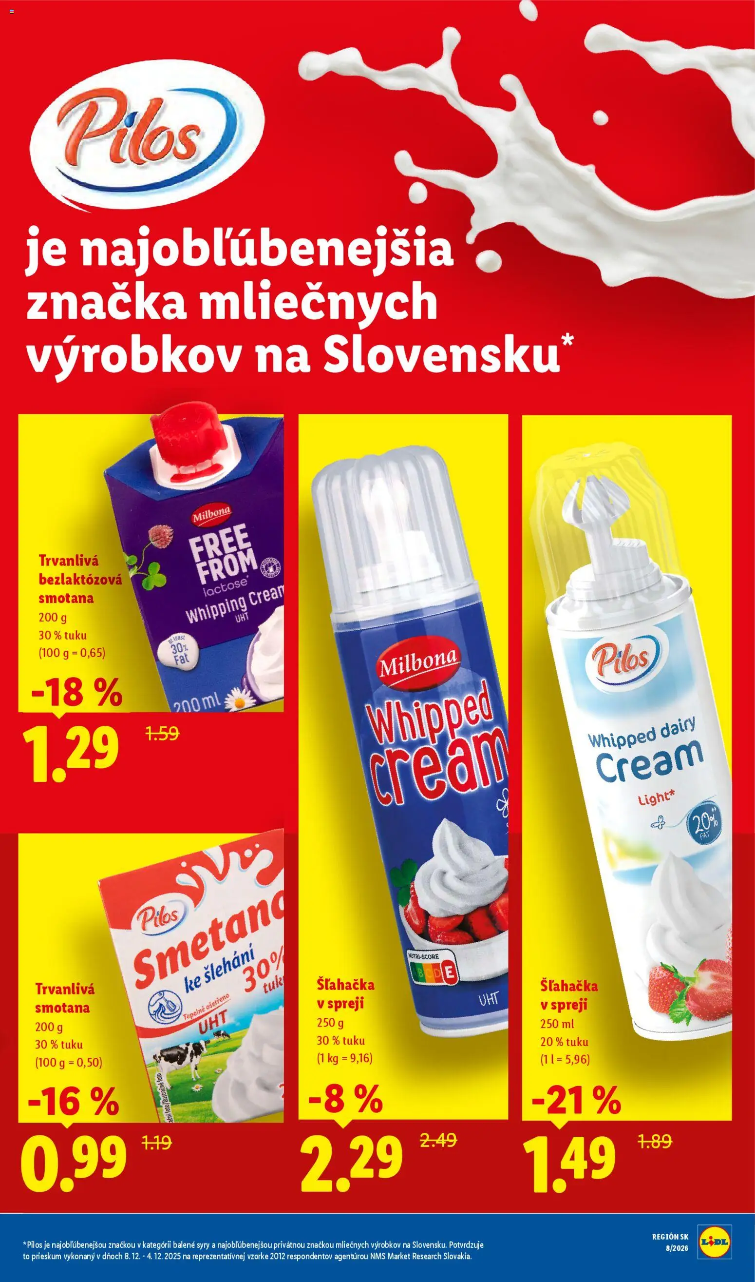 Nové Lidl akcie – leták je platný od 09.03.2026 | Strana: 13 | Produkty: Smotana, Šľahačka