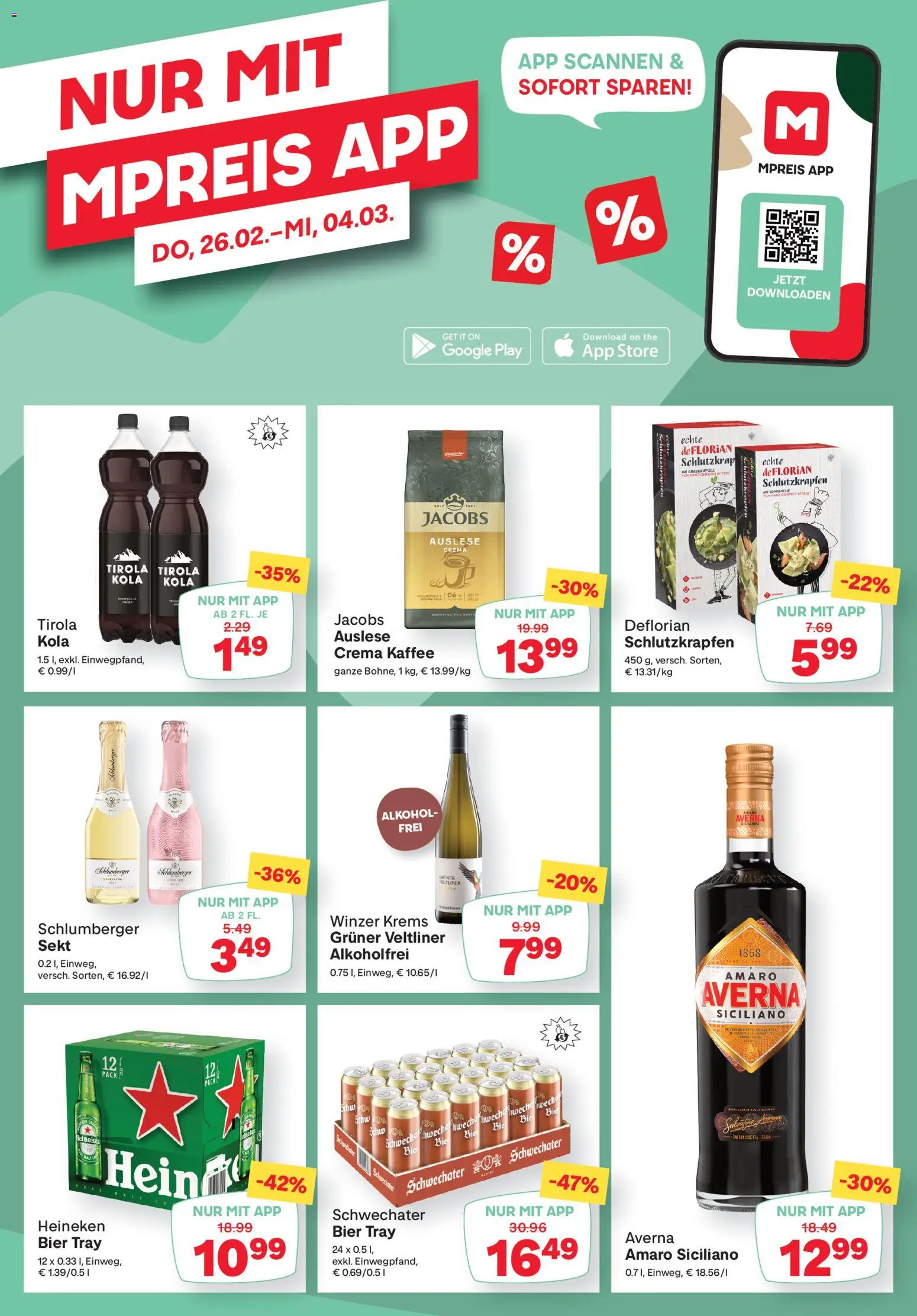 MPREIS Absam gültig ab 26.02.2026 | Seite: 14 | Produkte: Kaffee, Bier