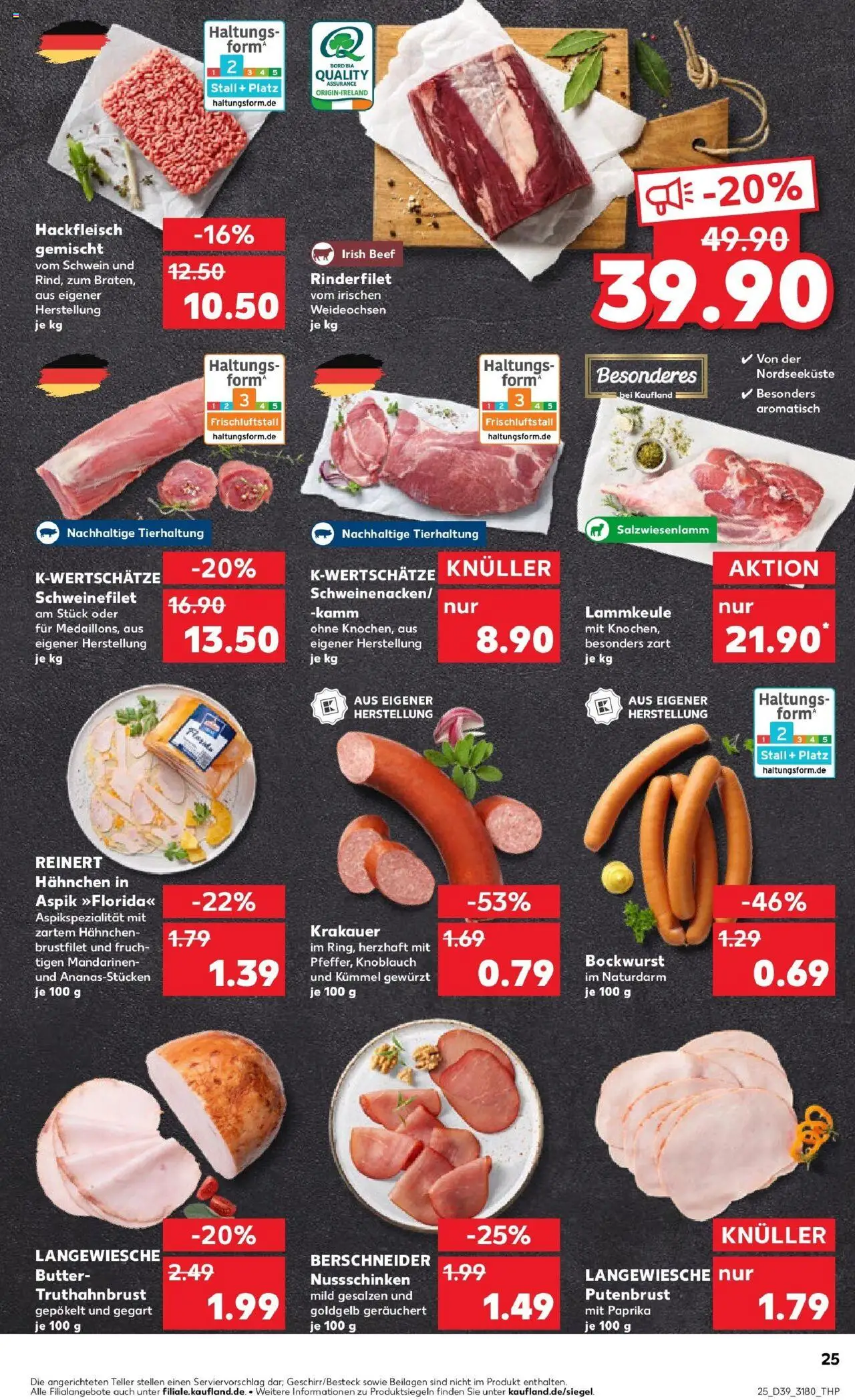 Kaufland prospekt Ahrensfelde	 – gültig ab 28.09.2025 | Seite: 25 | Produkte: Rinderfilet, Mandarinen, Schweinefilet, Paprika