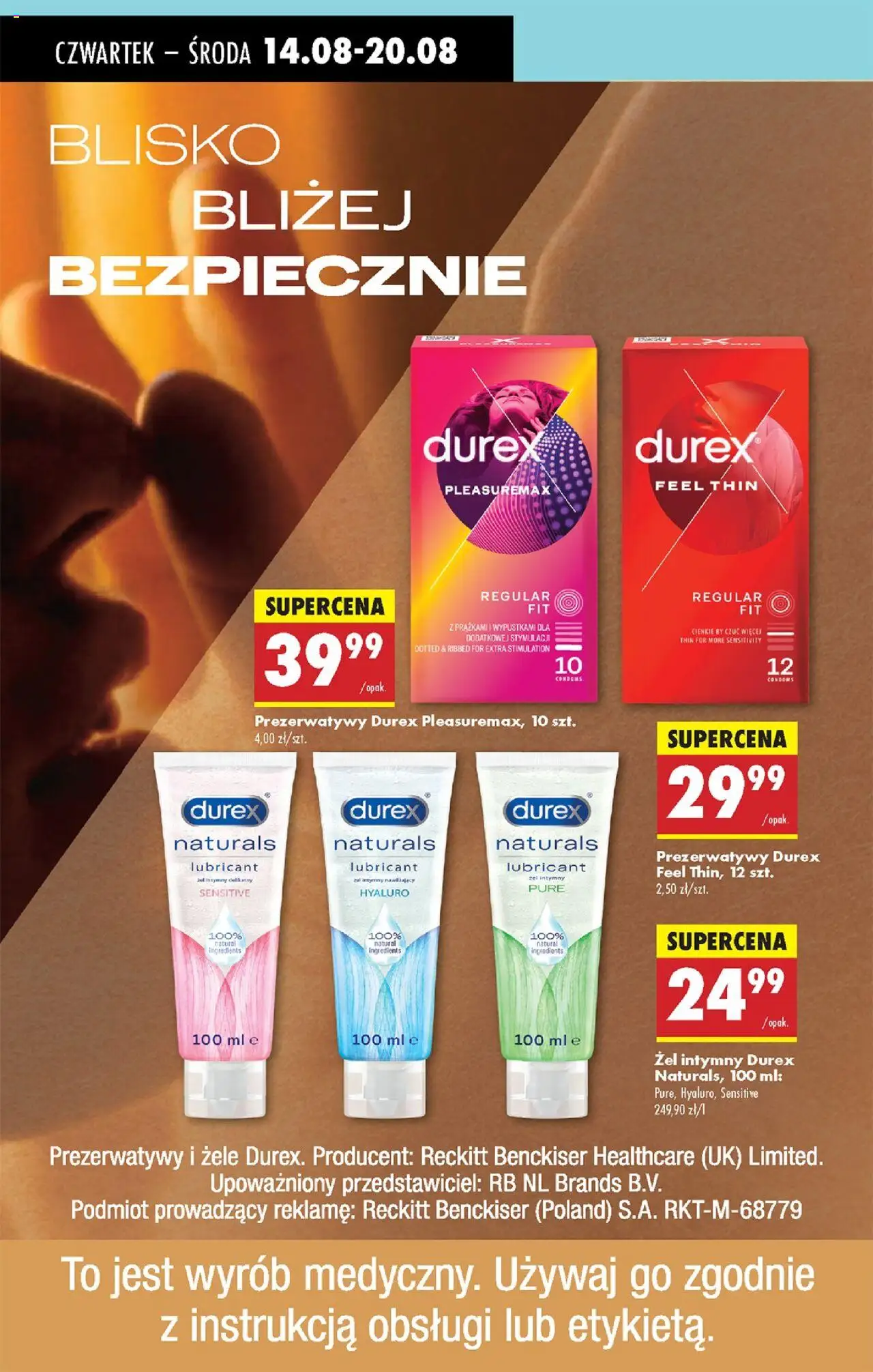 Biedronka gazetka - Oferta w tym tygodniu od 14.08.2025 | Strona: 68 | Produkty: Prezerwatywy
