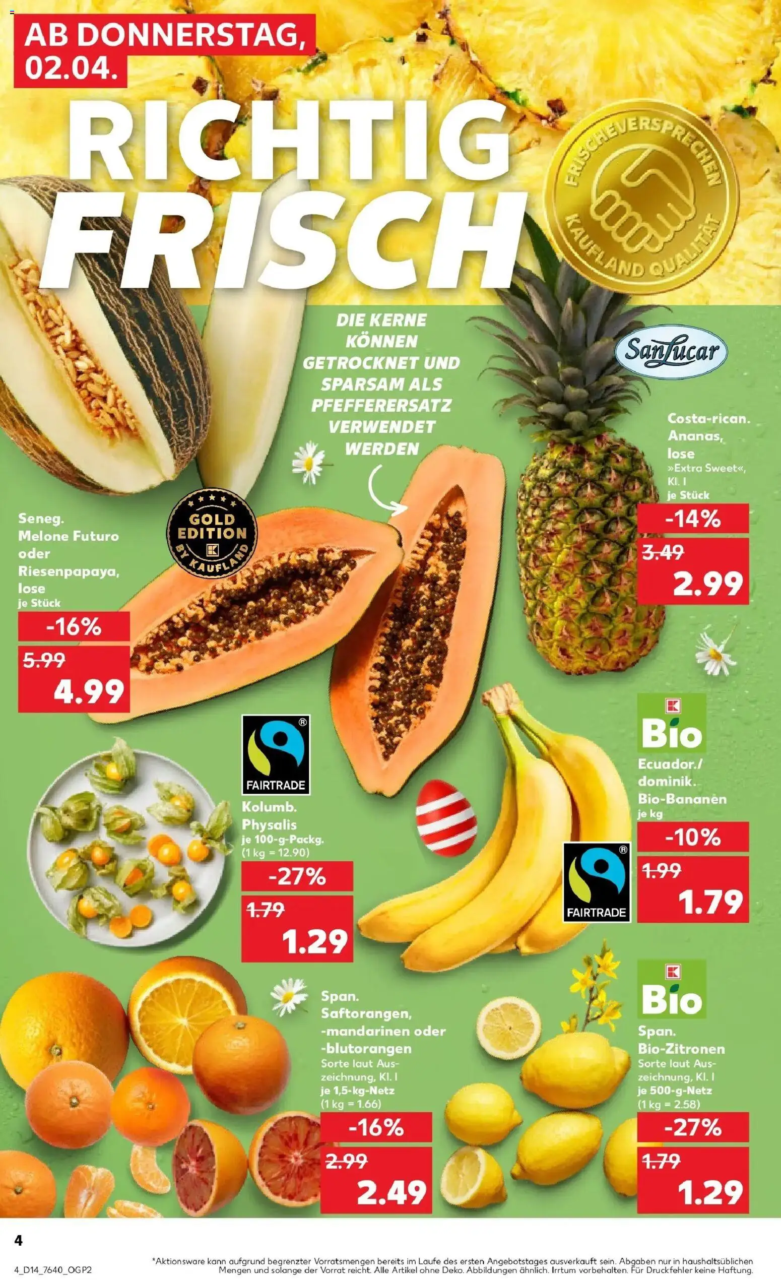 Kaufland Prospekt Andernach	 – gültig ab 30.03.2026 | Seite: 18 | Produkte: Mandarinen, Melone