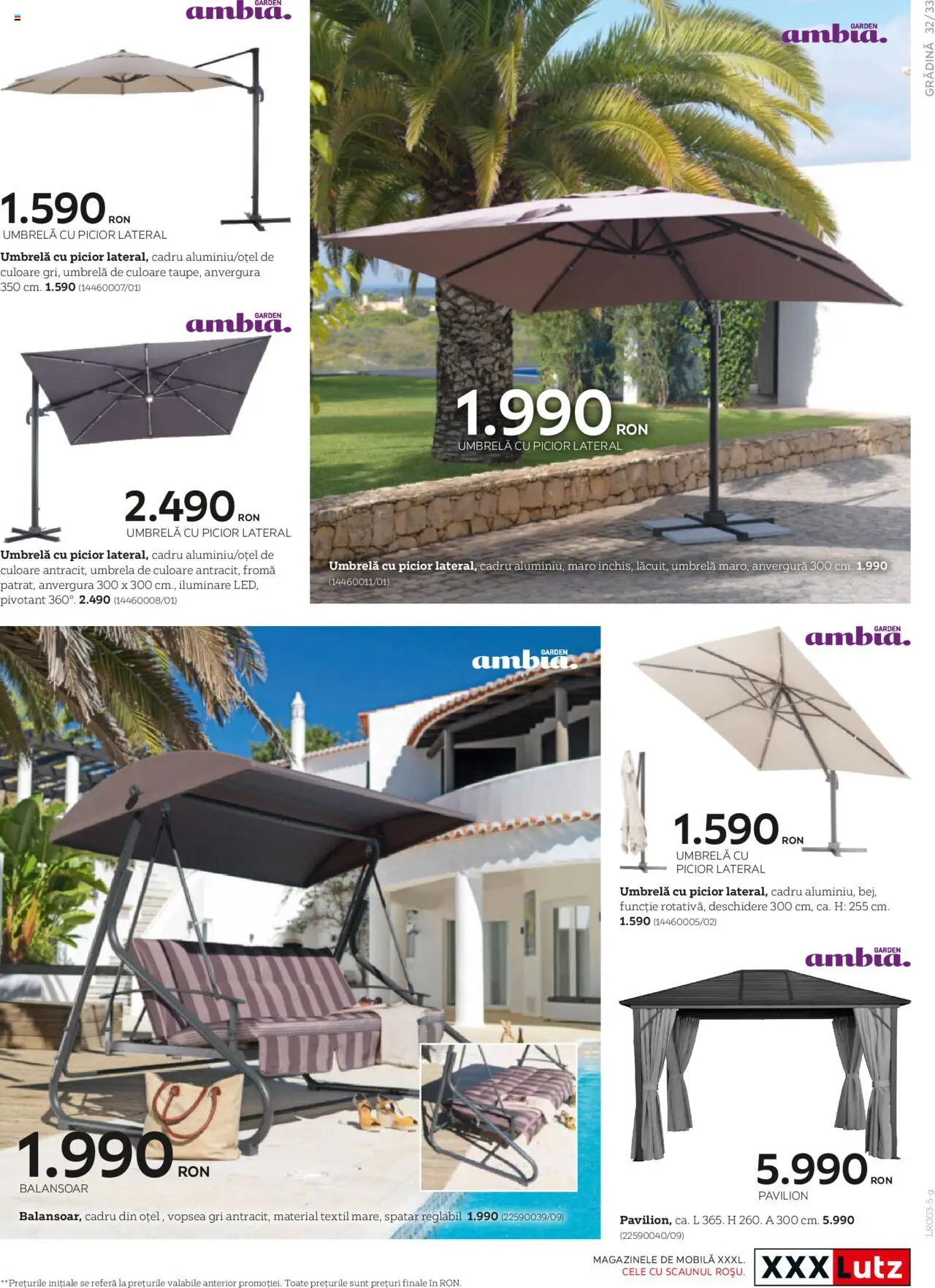 XXXLutz catalog - Grădină – valabil de la 10.03.2025 | Pagină: 33 | Produse: Umbrelă, Vopsea, Pavilion, Balansoar