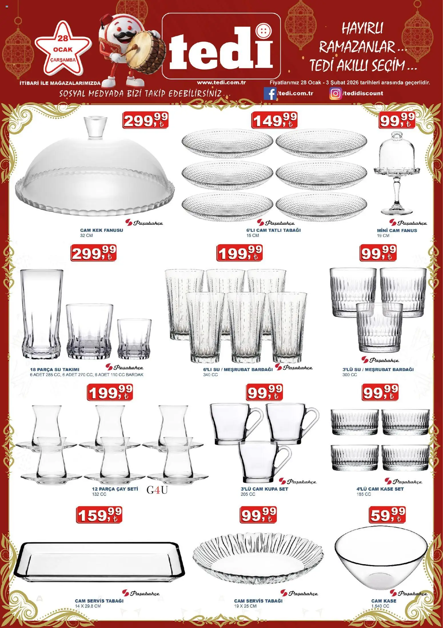 Tedi  - Katalog - 28.01.2026 tarihinden itibaren geçerlidir | Sayfa: 1 | Ürünler: Kaşe, Çay, Su, Zselatin