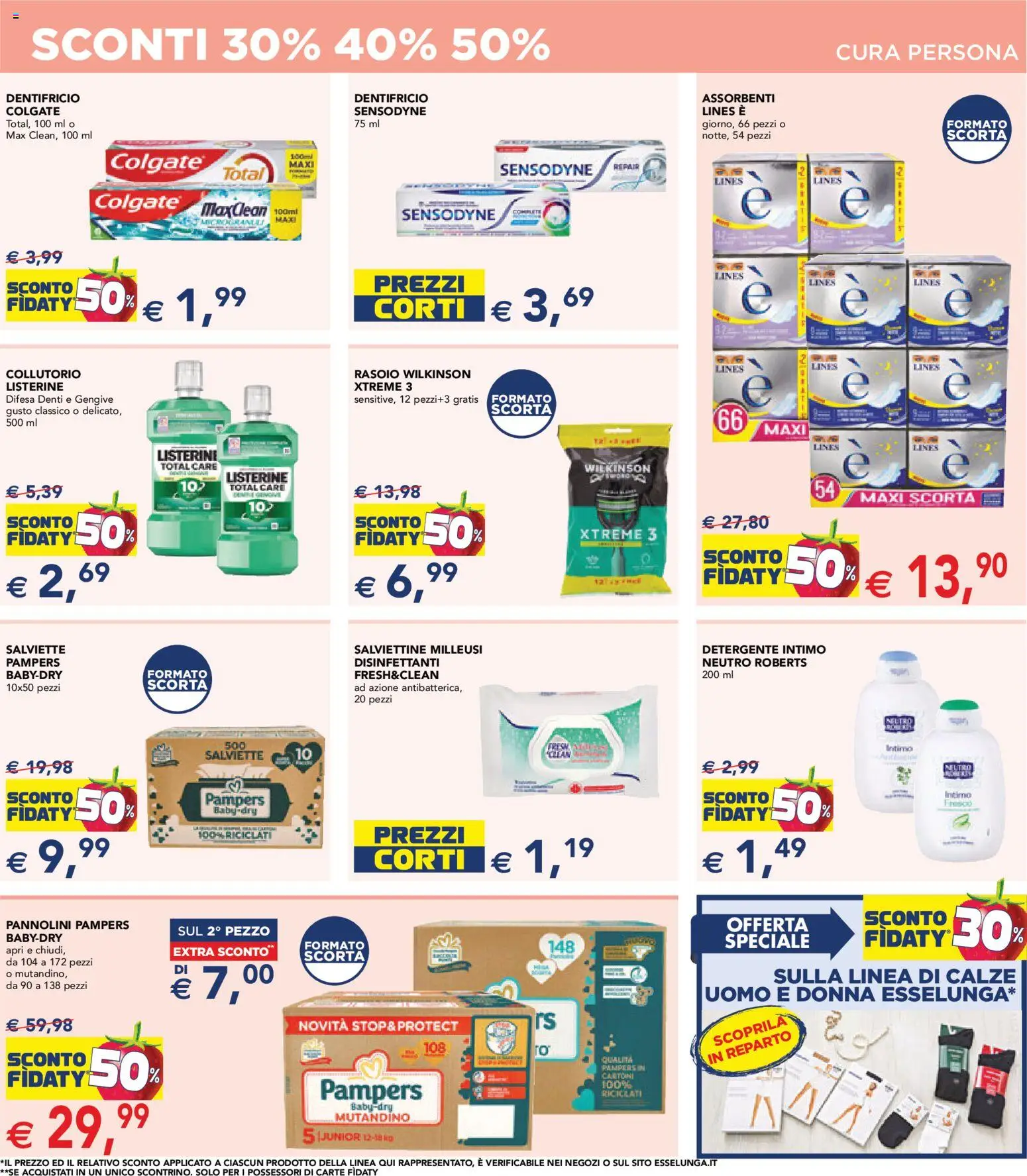 Volantino Esselunga S del 02.01.2026 | Pagina: 17 | Prodotti: Dentifricio, Collutorio, Detergente intimo, Intimo