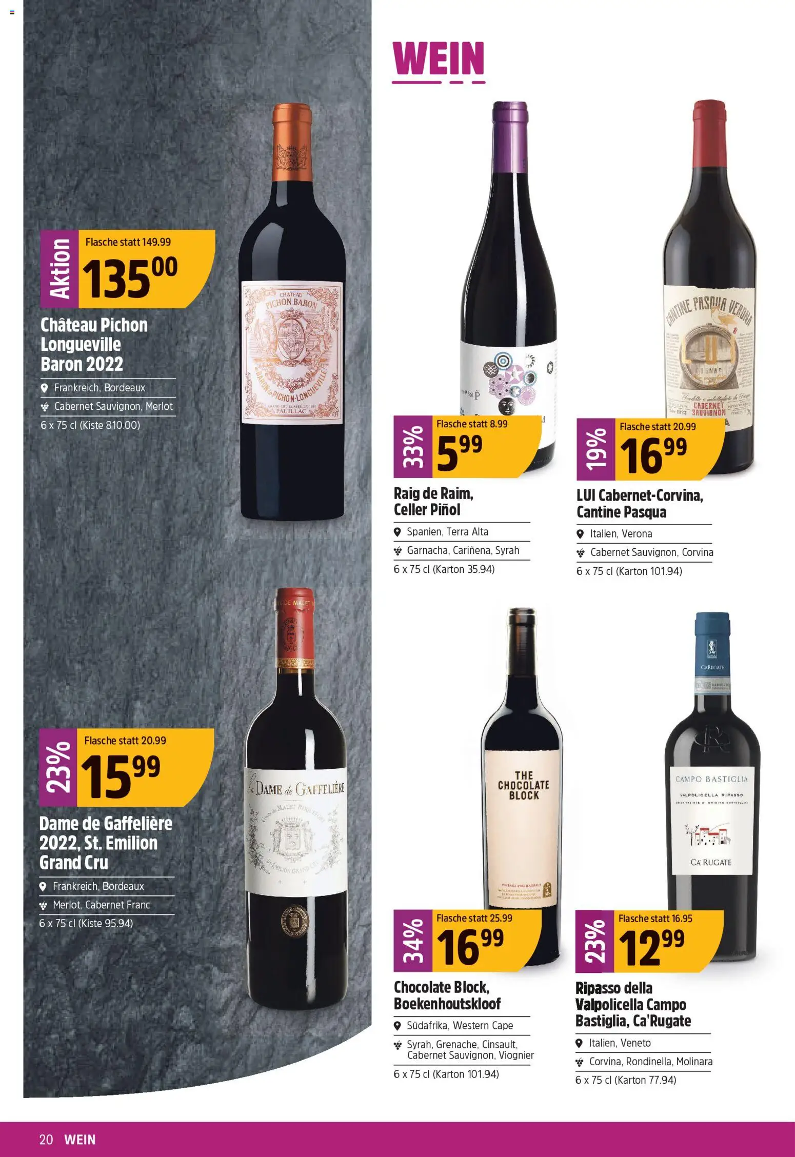 TopCC aktionen – gültig ab 06.04.2026 | Seite: 20 | Produkte: Merlot, Wein