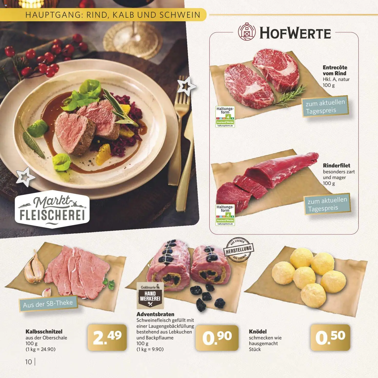 Combi - Festliche Momente – gültig ab 24.11.2025 | Seite: 10 | Produkte: Rinderfilet, Entrecote, Schweinefleisch