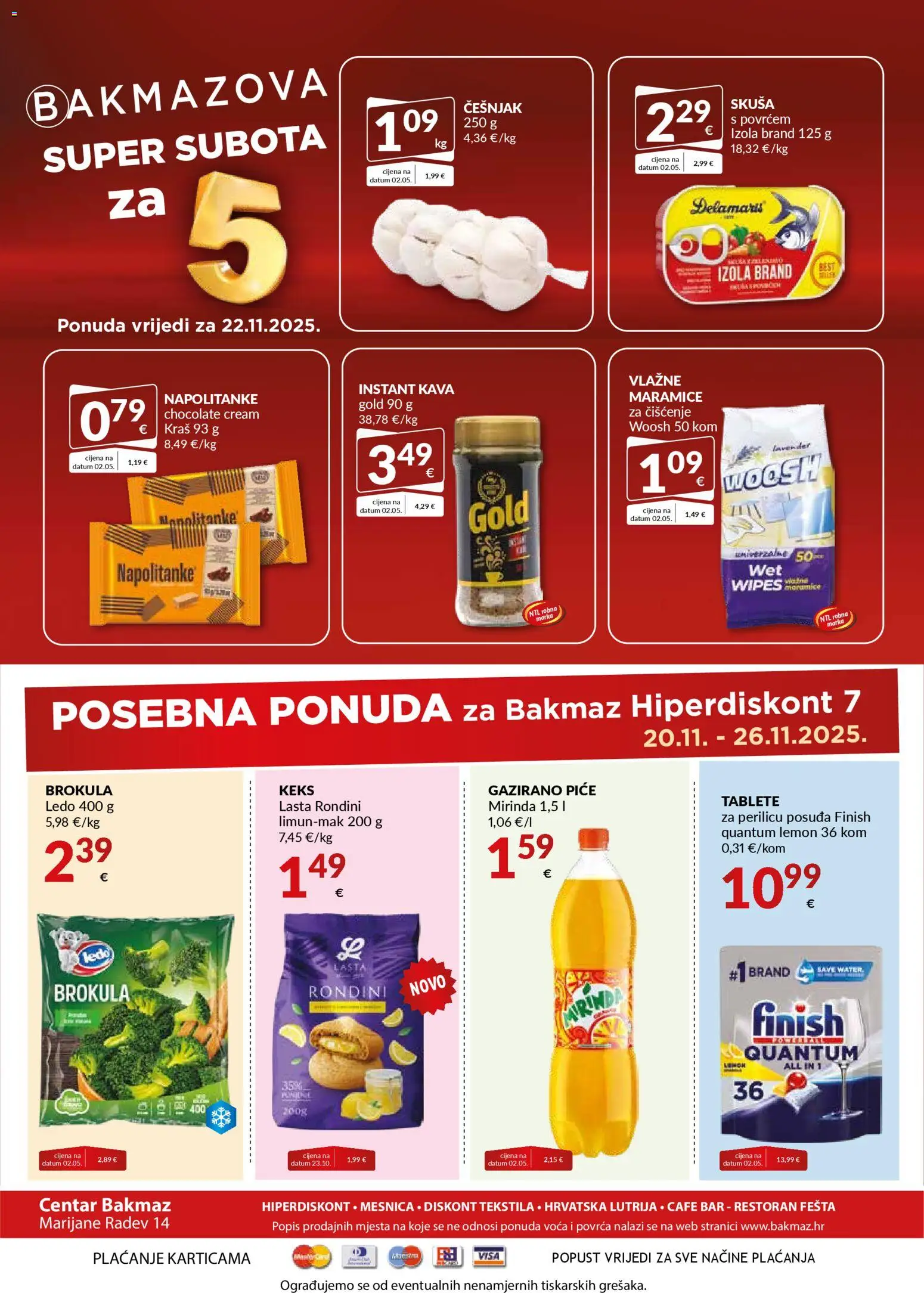 Bakmaz katalog | vrijedi od 20.11.2025 | Stranica: 8 | Proizvodi: Ledo, Keks, Skuša, Napolitanke