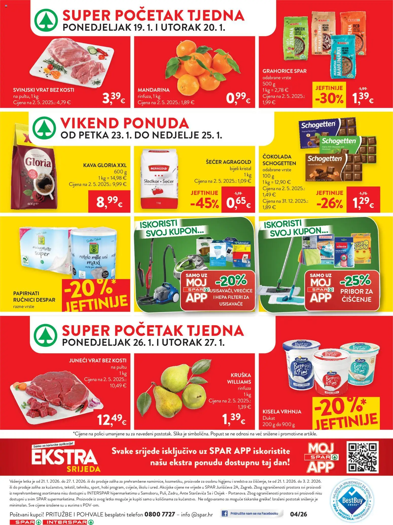 Spar katalog | vrijedi od 21.01.2026 | Stranica: 31 | Proizvodi: Svinjski vrat, Mandarina, Kava, Telefon