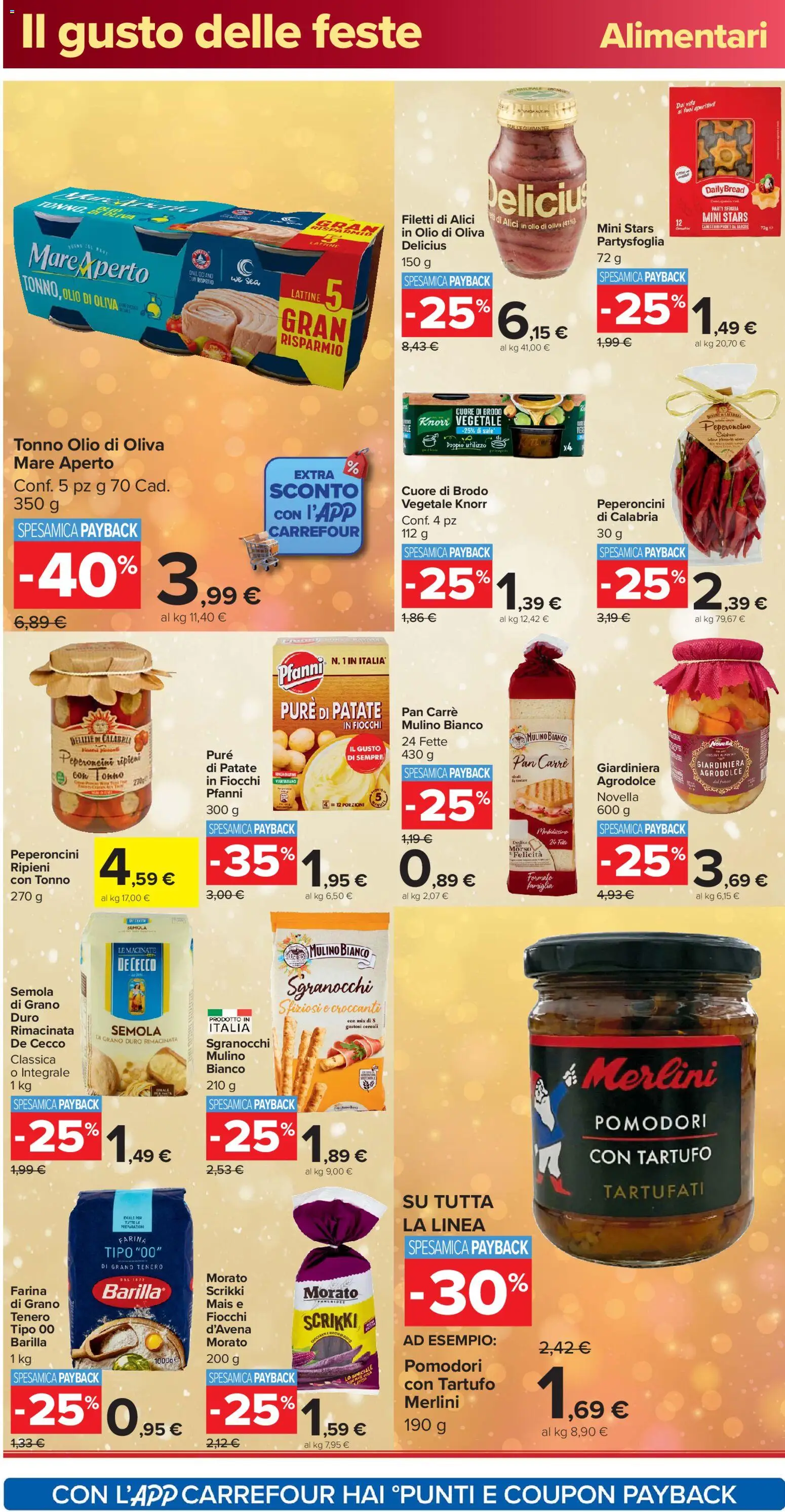 Volantino Carrefour del 16.12.2025 | Pagina: 24 | Prodotti: Fiocchi, Pomodori, Peperoncino, Alici