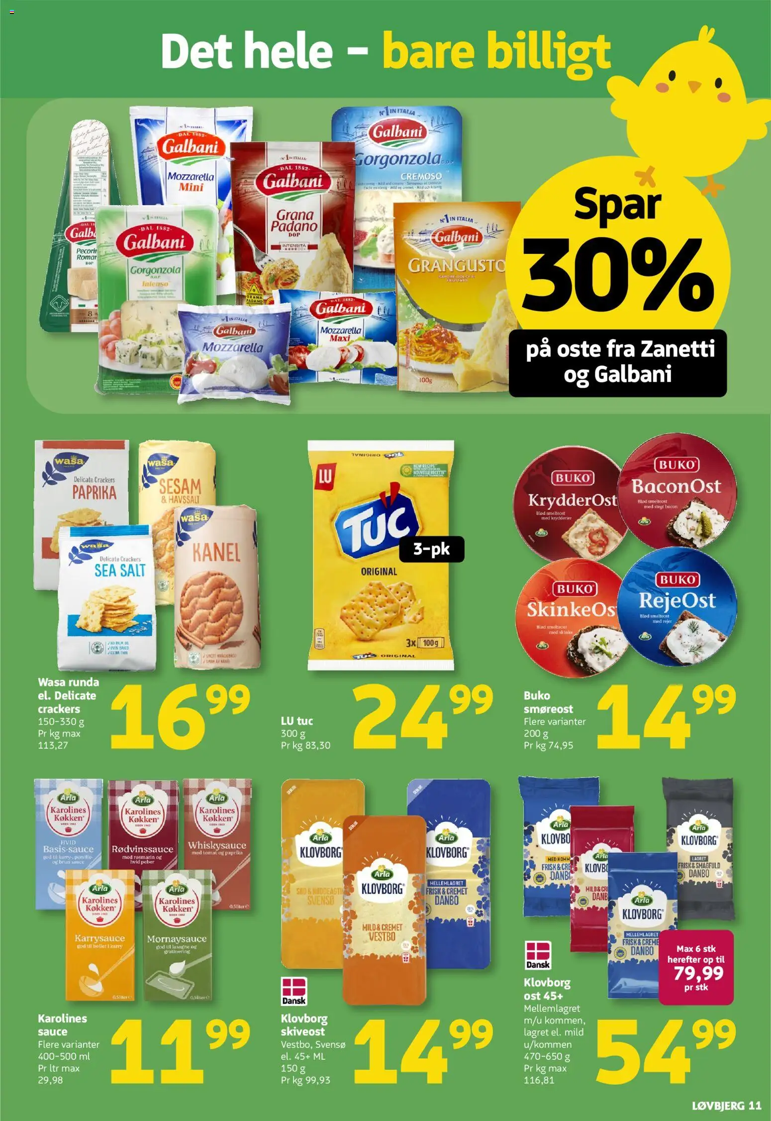 Løvbjerg tilbudsavis – gyldig fra 20.03.2026 | Side: 11 | Produkter: Karry, Gorgonzola, Peber, Bacon