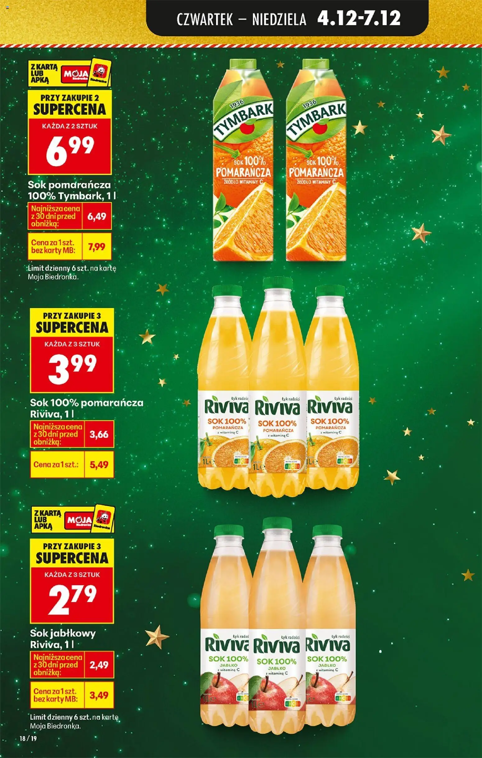 Biedronka gazetka - Oferta w tym tygodniu od 04.12.2025 | Strona: 20 | Produkty: Karta, Sok jabłkowy, Sok