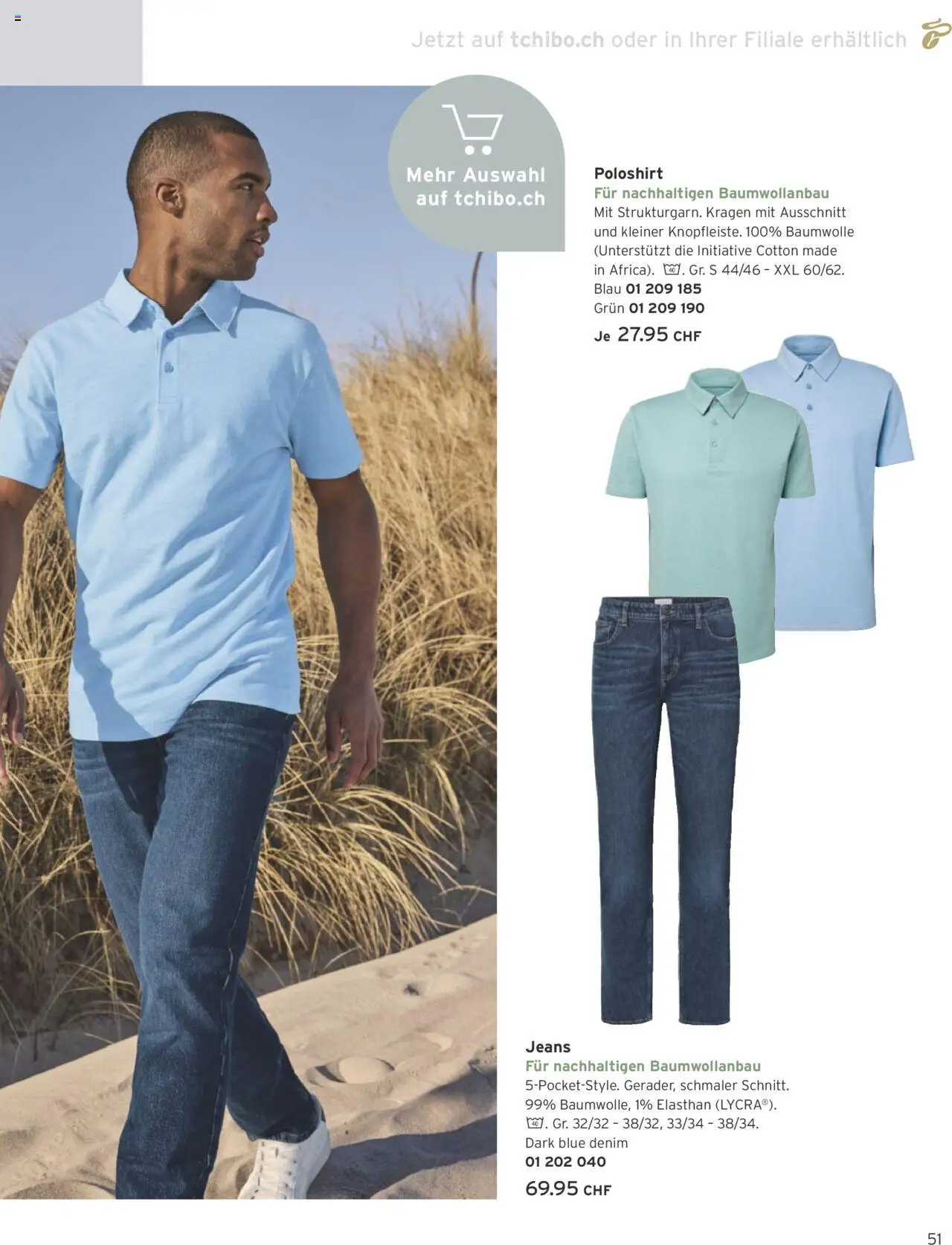 Tchibo Aktionen ab 01.08.2025 | Seite: 51 | Produkte: Poloshirt, Jeans