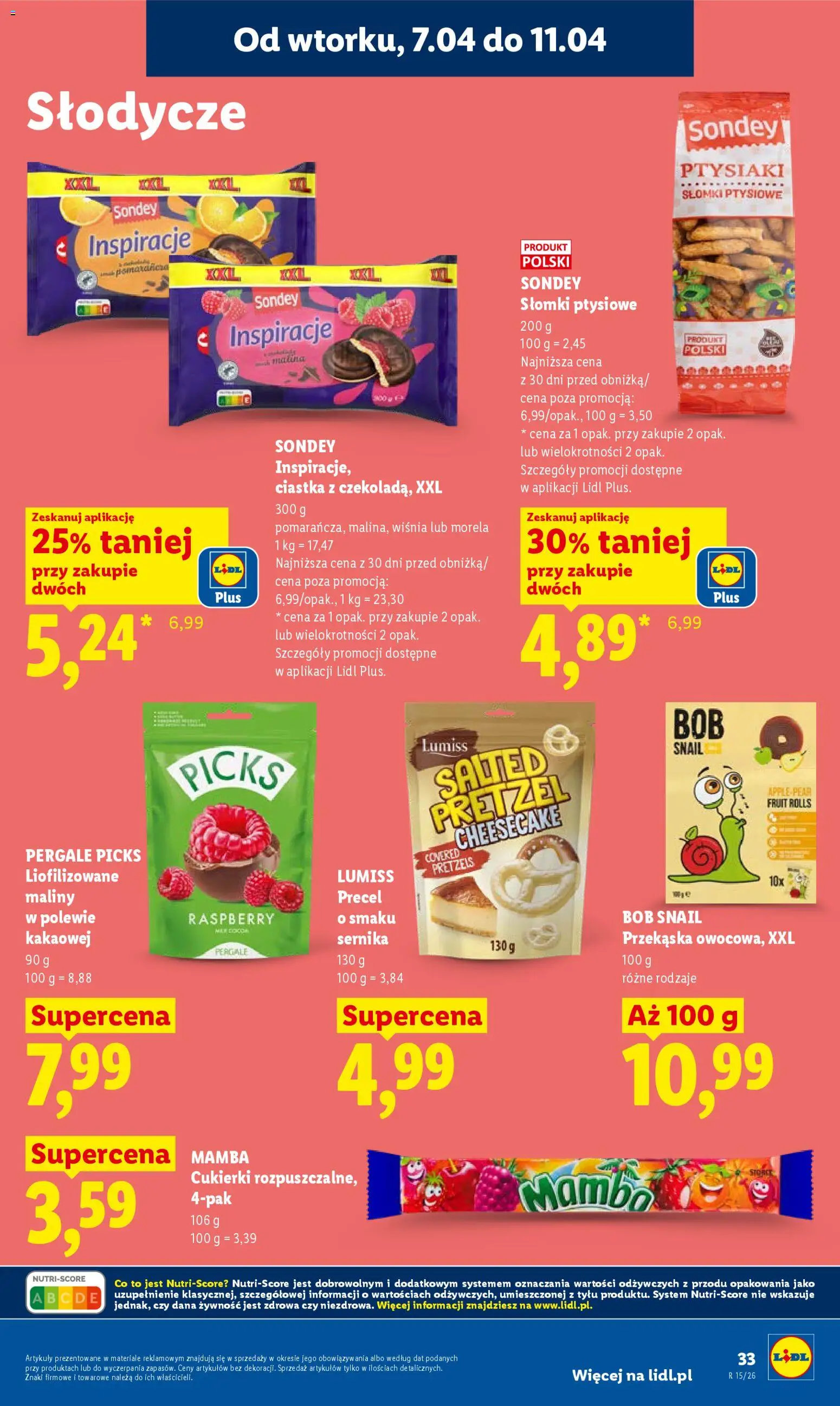 Lidl gazetka od 07.04.2026 | Strona: 37 | Produkty: Słodycze, Bób, Słomki, Ciastka