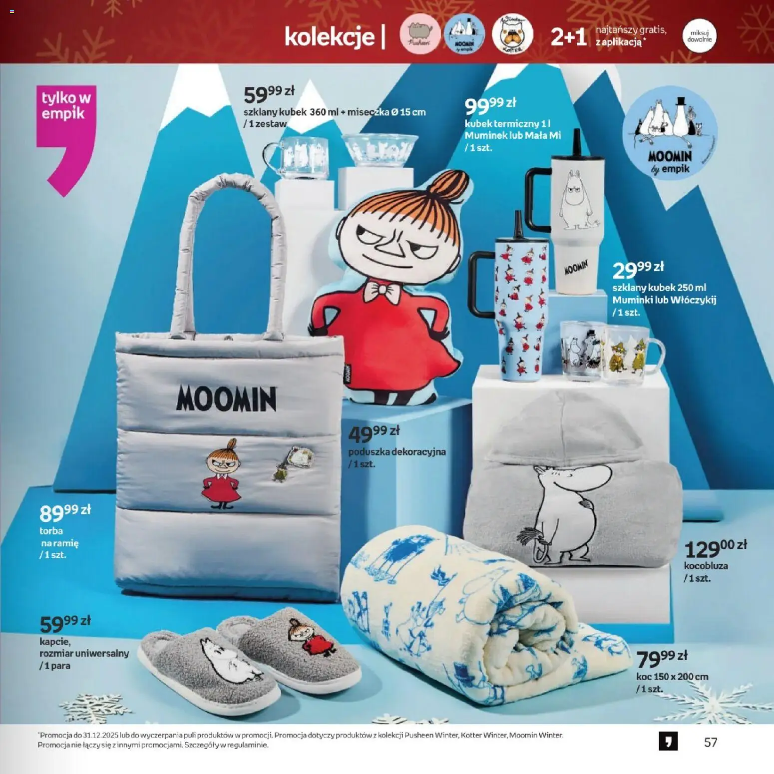 Empik promocje - Xmas Zabawki2 od 10.12.2025 | Strona: 57 | Produkty: Torba, Poduszka, Koc