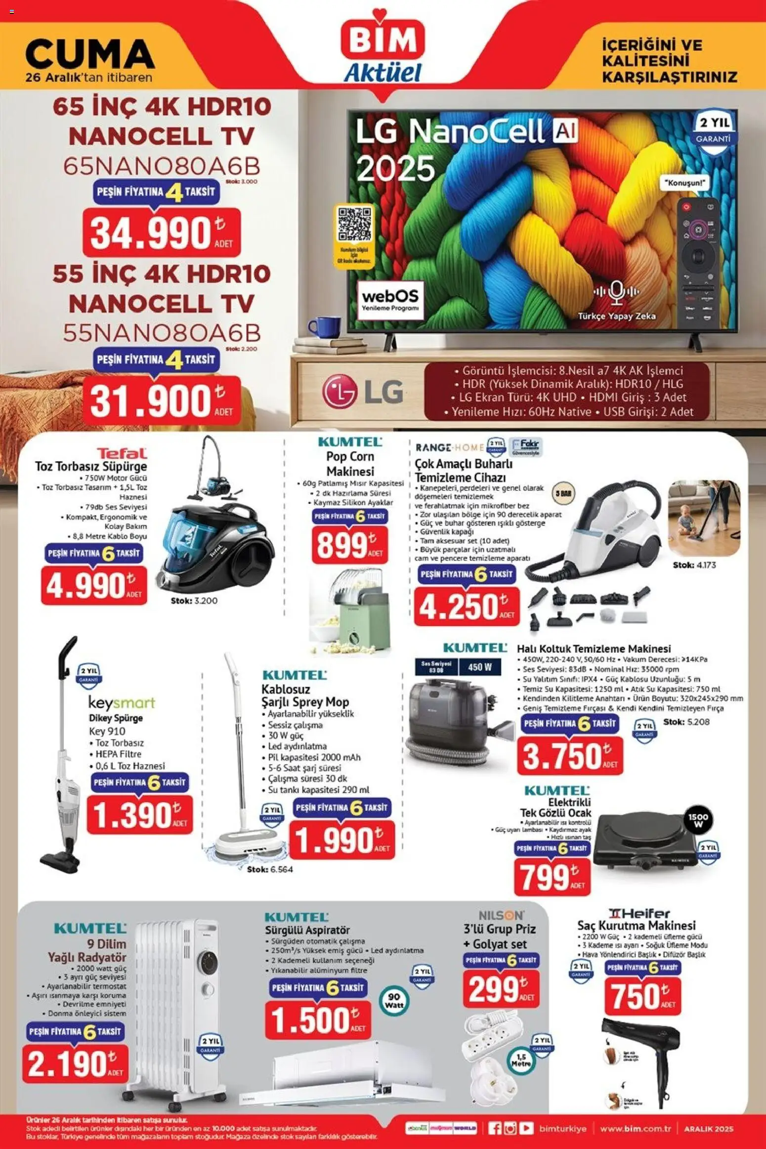 BİM Katalog Cuma - 26.12.2025 tarihinden itibaren geçerlidir | Sayfa: 1