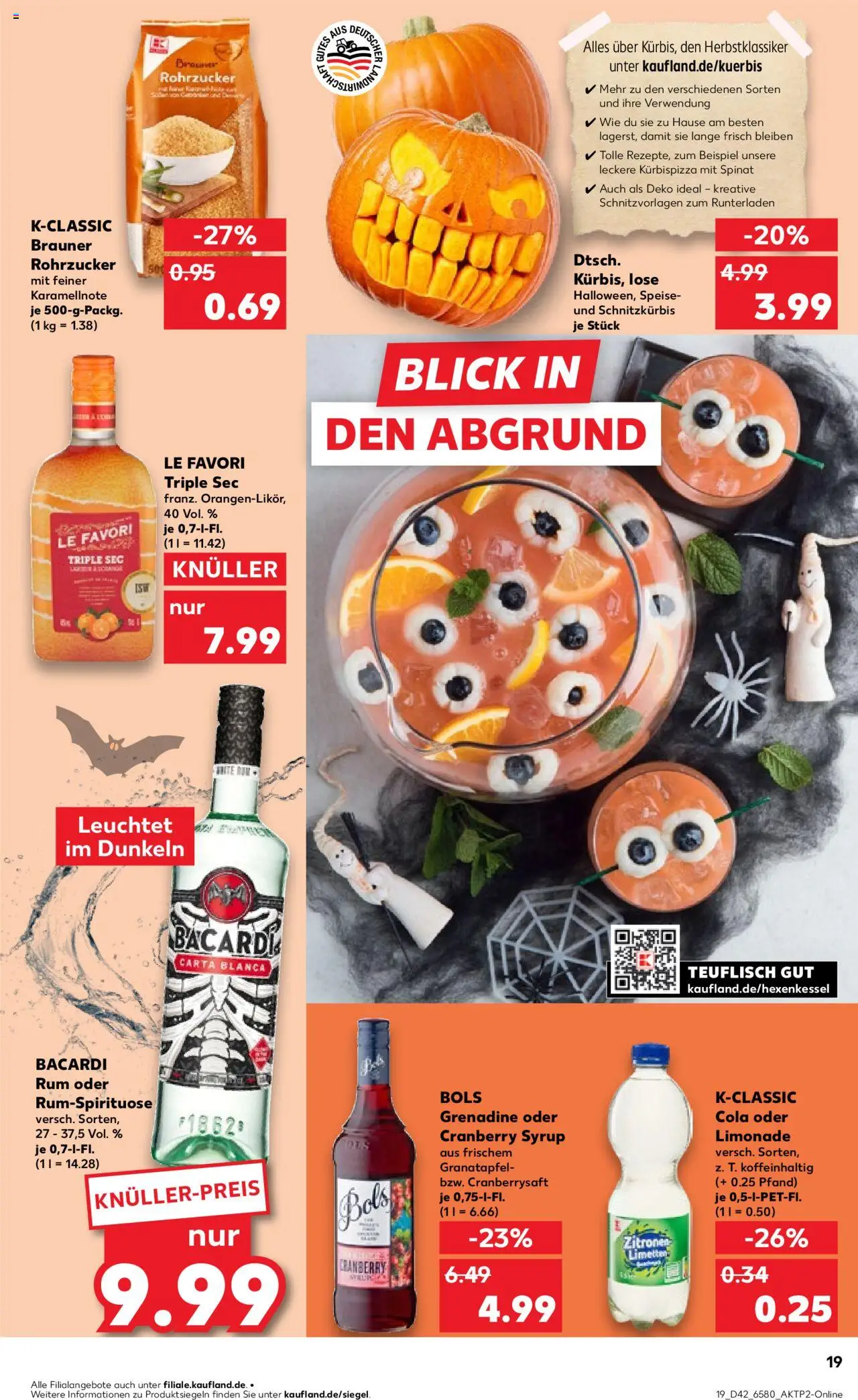Kaufland prospekt Kiel	 – gültig ab 16.10.2025 | Seite: 19 | Produkte: Bacardi, Limetten, Limonade, Zitronen