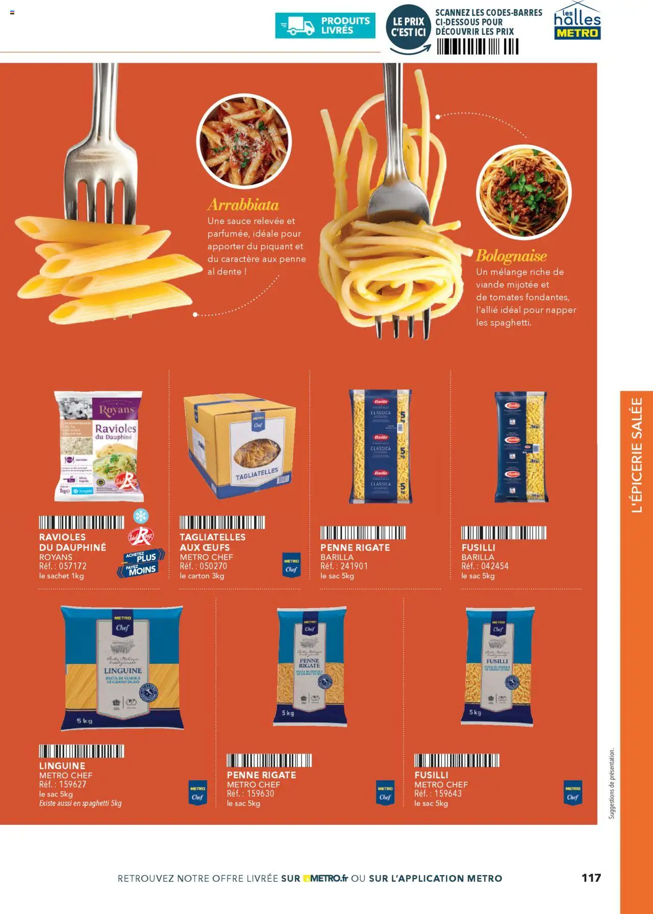  | Page: 117 | Produits: Spaghetti, Fusilli, Œufs, Tomates