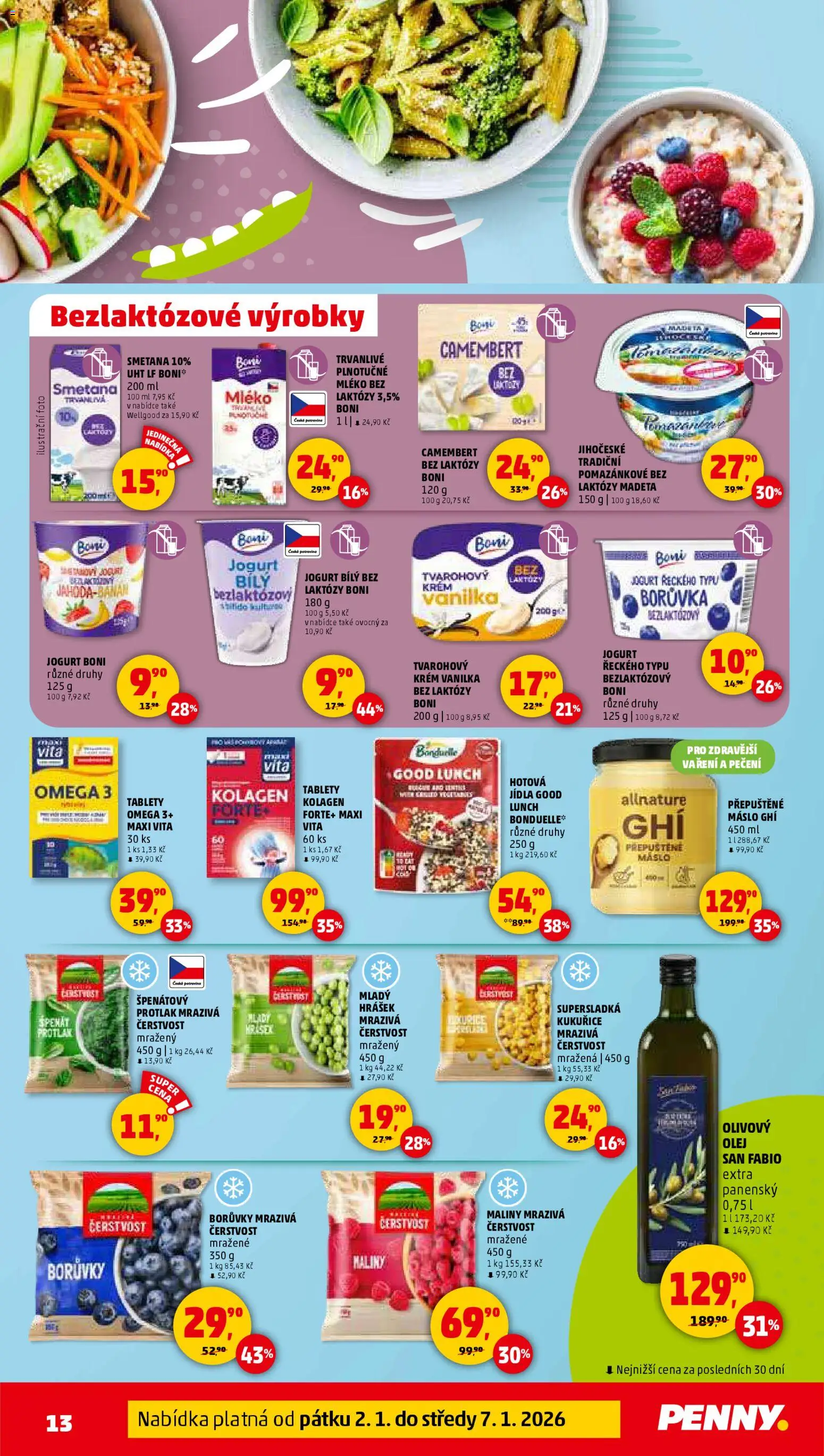 Penny Market leták - Čtvrtečník od 02.01.2026 | Strana: 13 | Produkty: Ghí, Jogurt, Smetana, Borůvky