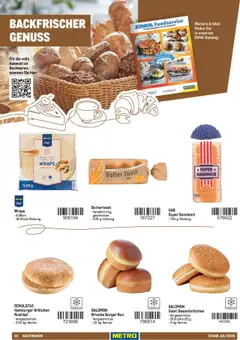 Metro - Sortimentskatalog Lieferservice ab 31.07.2025 gültig | Seite: 32 | Produkte: Butter, Toast, Burger, Burger bun