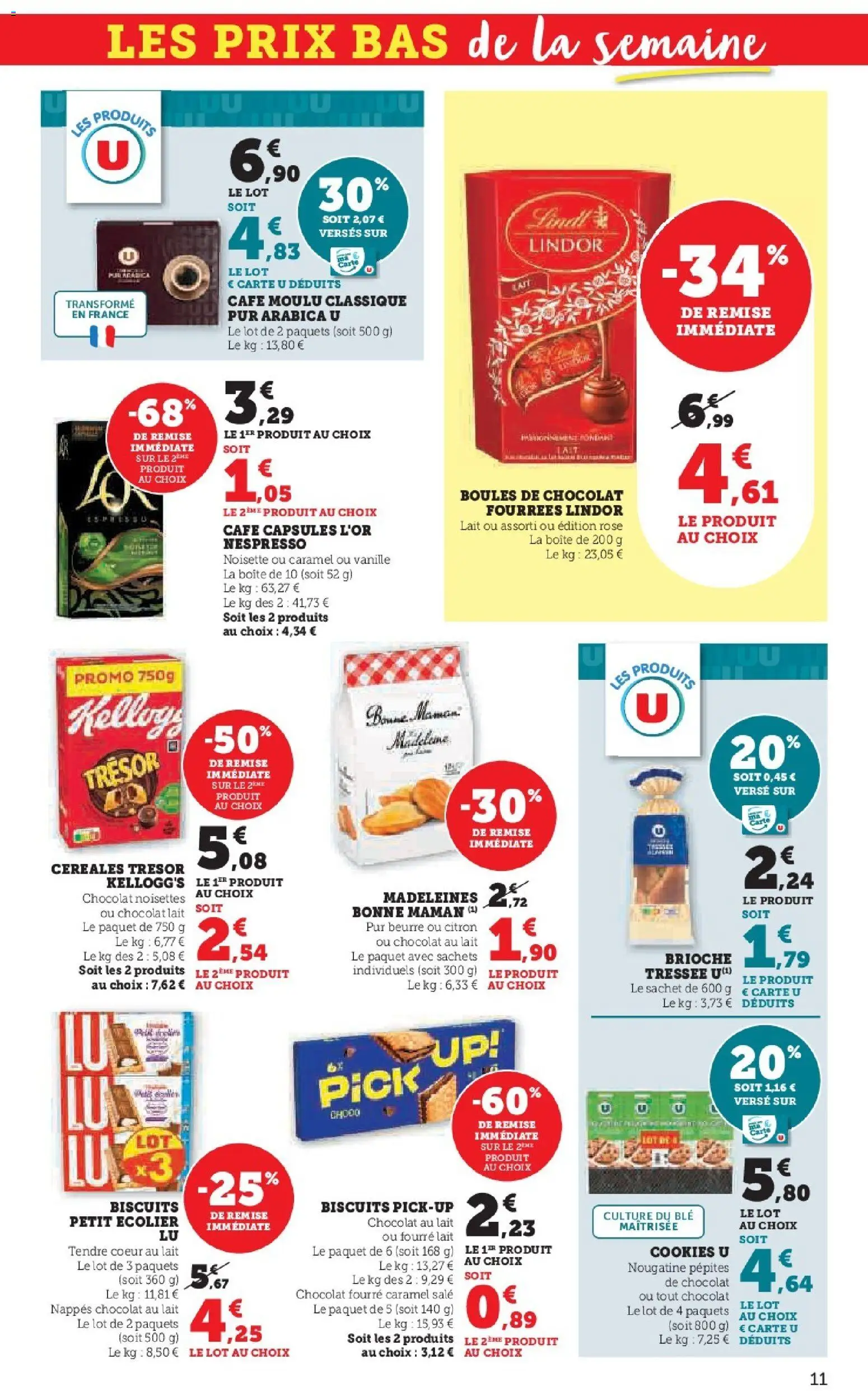 {H1} | Page: 11 | Produits: Cookies, Café moulu classique, Café, Biscuits