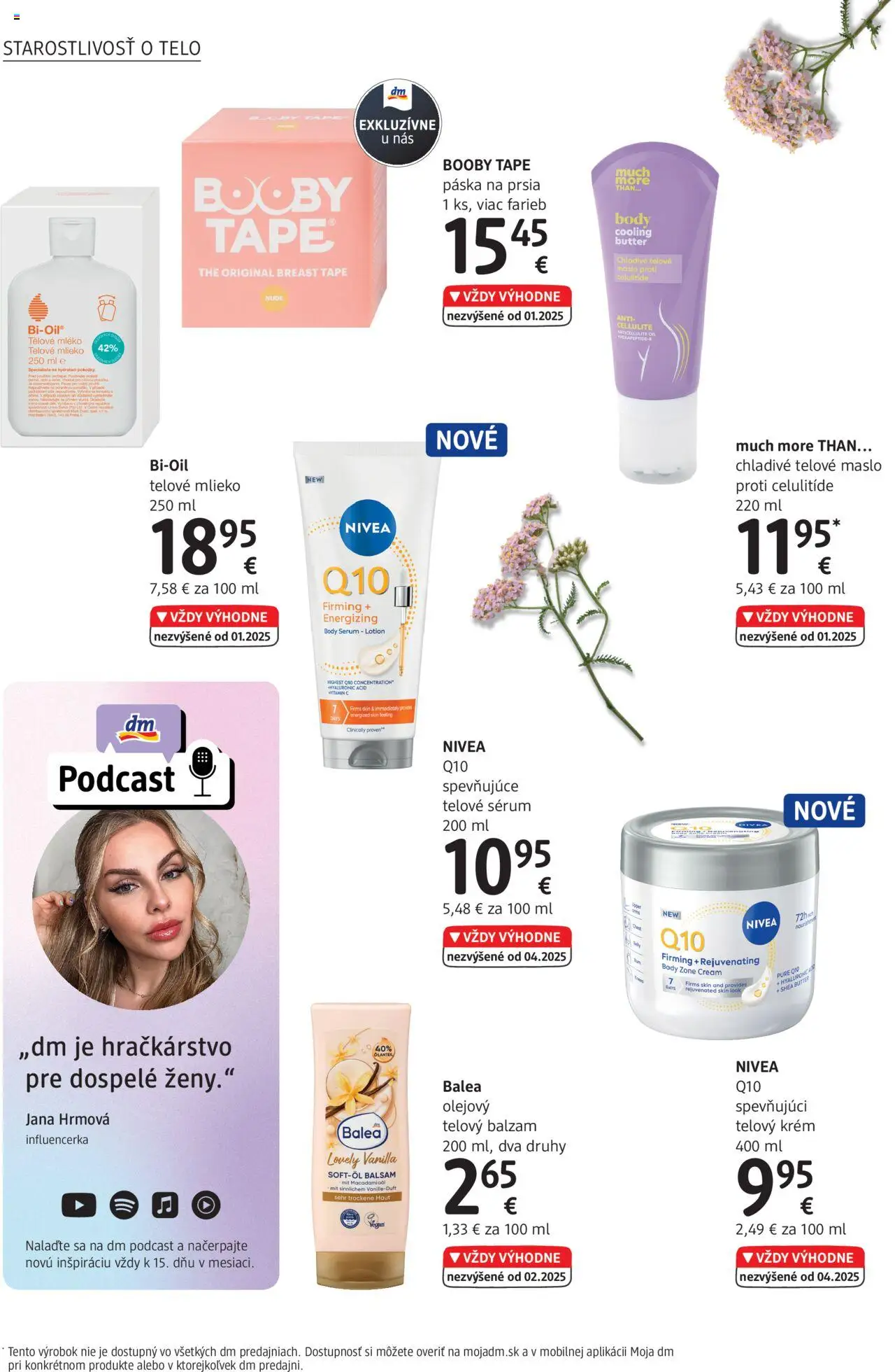 dm drogerie Journal Júl 2025 │ platný od 01.07.2025 | Strana: 12 | Produkty: Mlieko, Telové mlieko, Telový krém, Krém