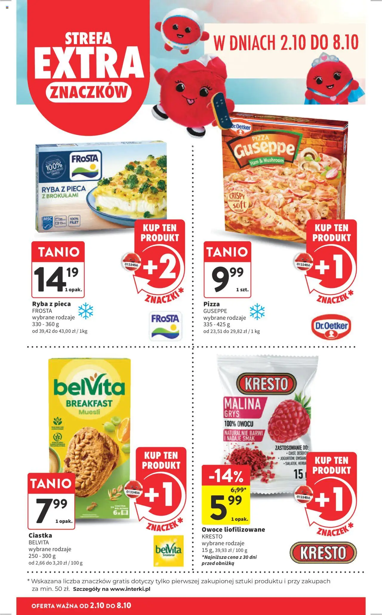 Intermarche Gazetka od 02.10.2025 | Strona: 16 | Produkty: Belvita, Malina, Owoce liofilizowane, Pizza