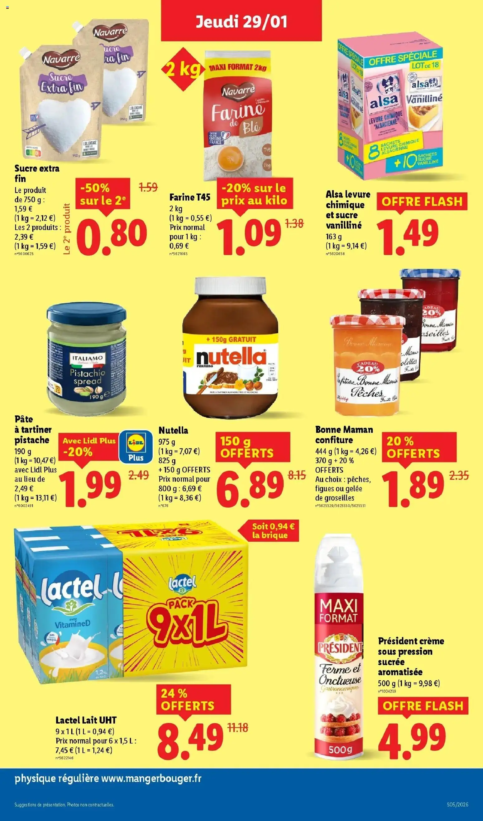 Catalogue LIDL du 28/01/2026 | Promo prospectus en ligne | Page: 17 | Produits: Confiture Bonne Maman, Sucre, Farine, Gelée