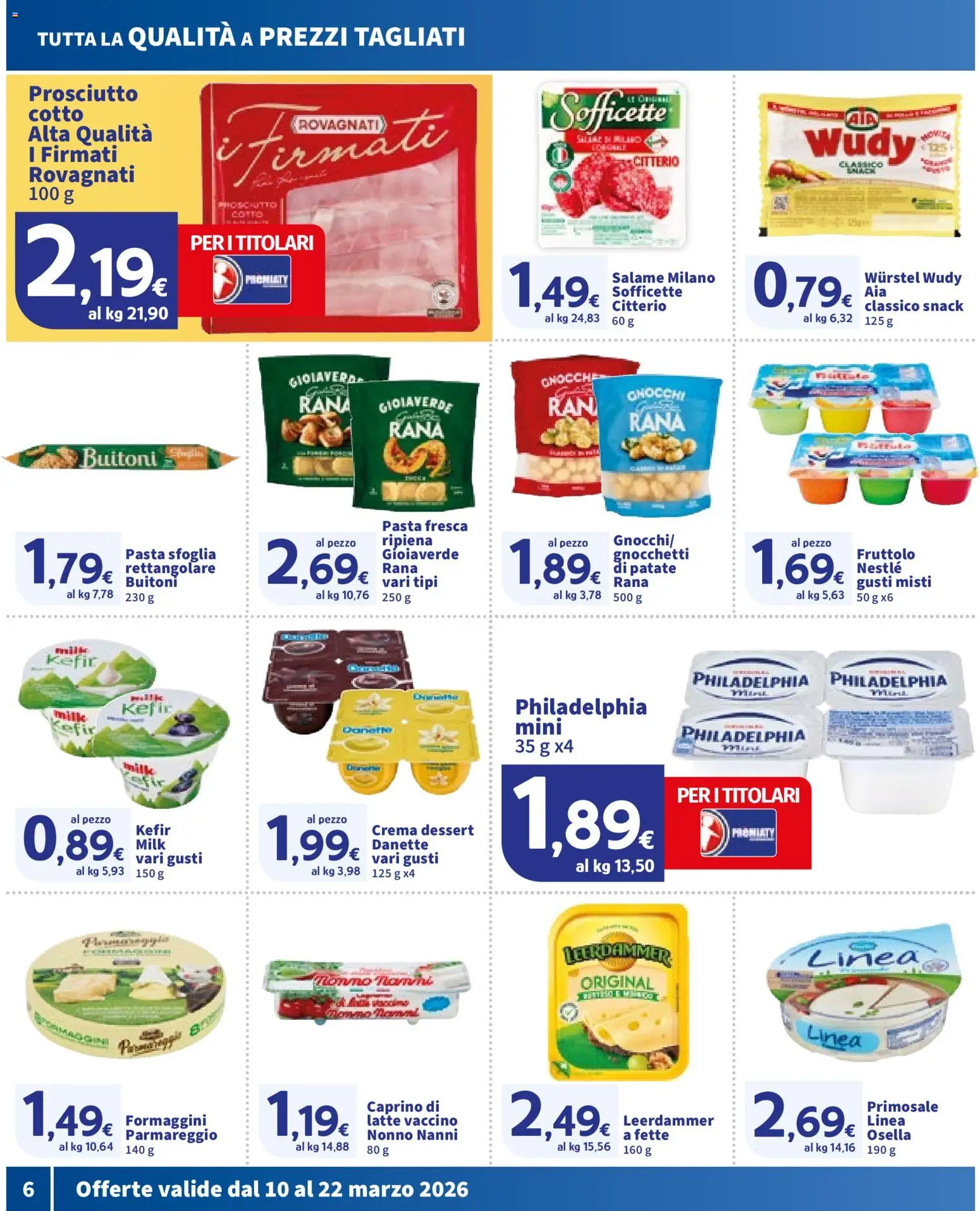 Volantino SIGMA del 10.03.2026 | Pagina: 6 | Prodotti: Crema, Salame, Patate, Pasta