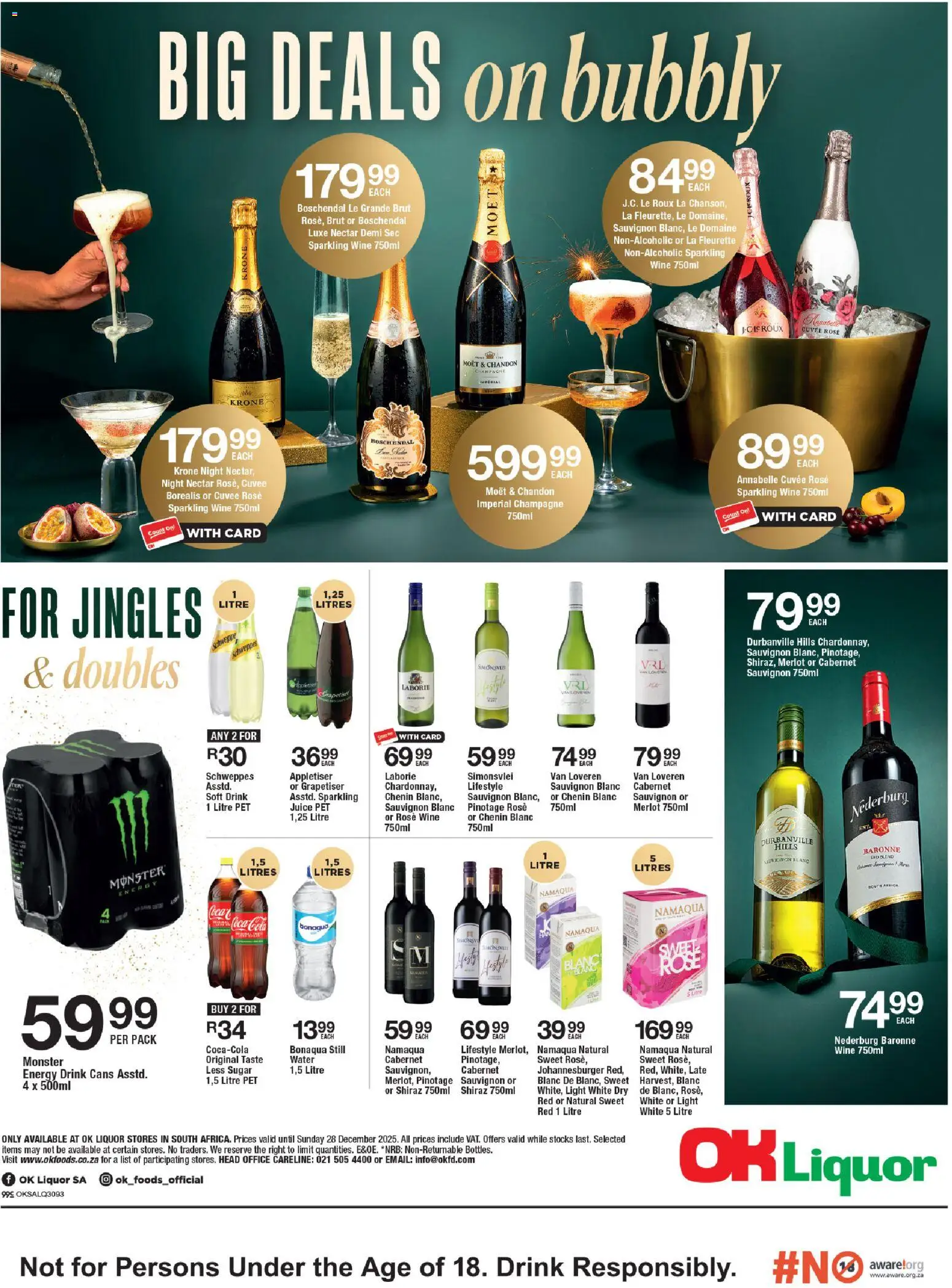 New OK Foods catalogue – valid from 10.12.2025 | Page: 4 | Products: Juice, Wine, Water, Sugar