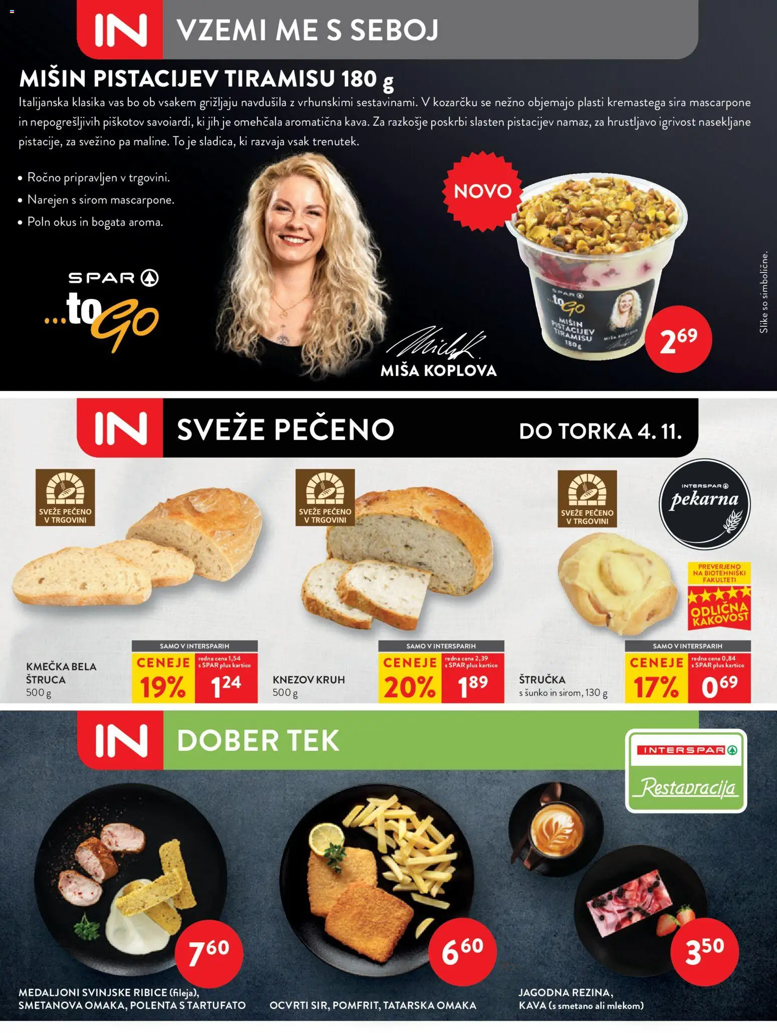 Novi Spar katalog ponudbe – veljaven od 29.10.2025 | Stran: 8 | Izdelki: Štručka, Pekarna, Kruh, Kava