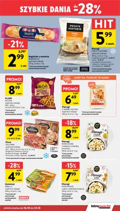 Pogląd oferty "Intermarche Gazetka" - ważna od 16.10.2025 | Strona: 19 | Produkty: Pierogi z mięsem, Hummus, Prosciutto, Frytki