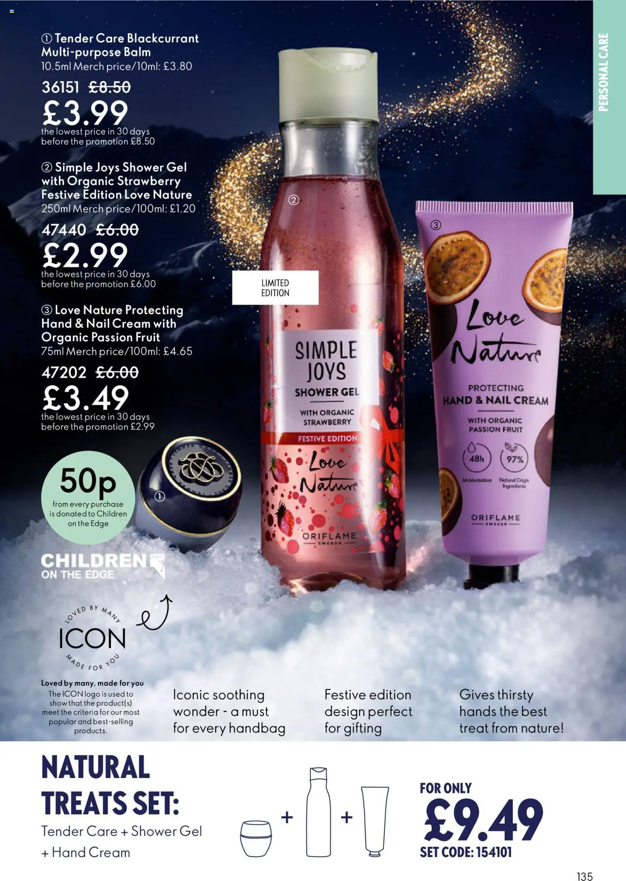 {H1} | Page: 135 | Products: Hand cream, Shower gel, Handbag, Strawberry